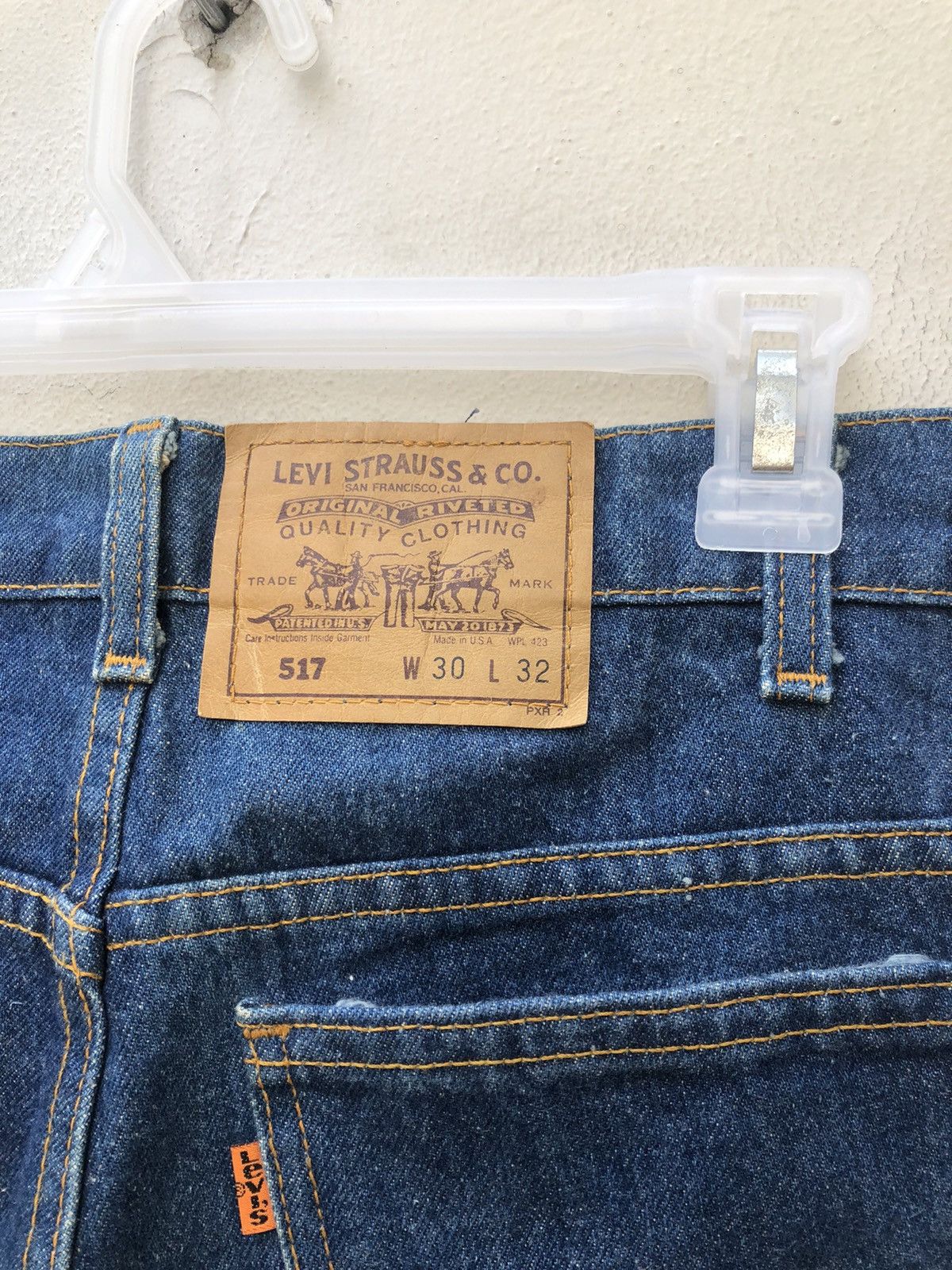 Levi's Vintage Late 80s Levi’s 517 Orange Tab Blue Denim Jeans Size US 30 / EU 46 - 16 Thumbnail