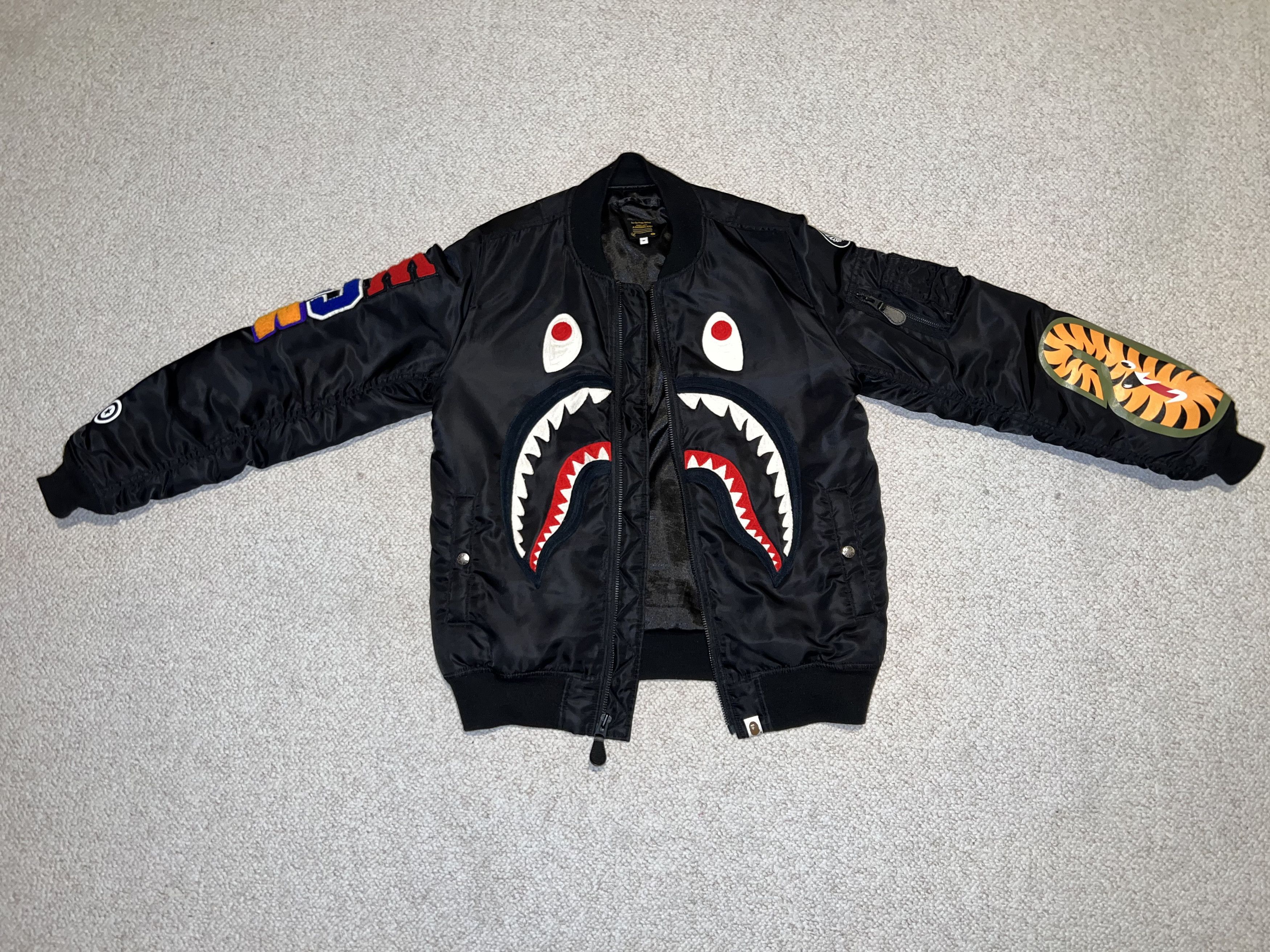 Bomber Jacket BAPE MA1 Shark Bomber | Grailed