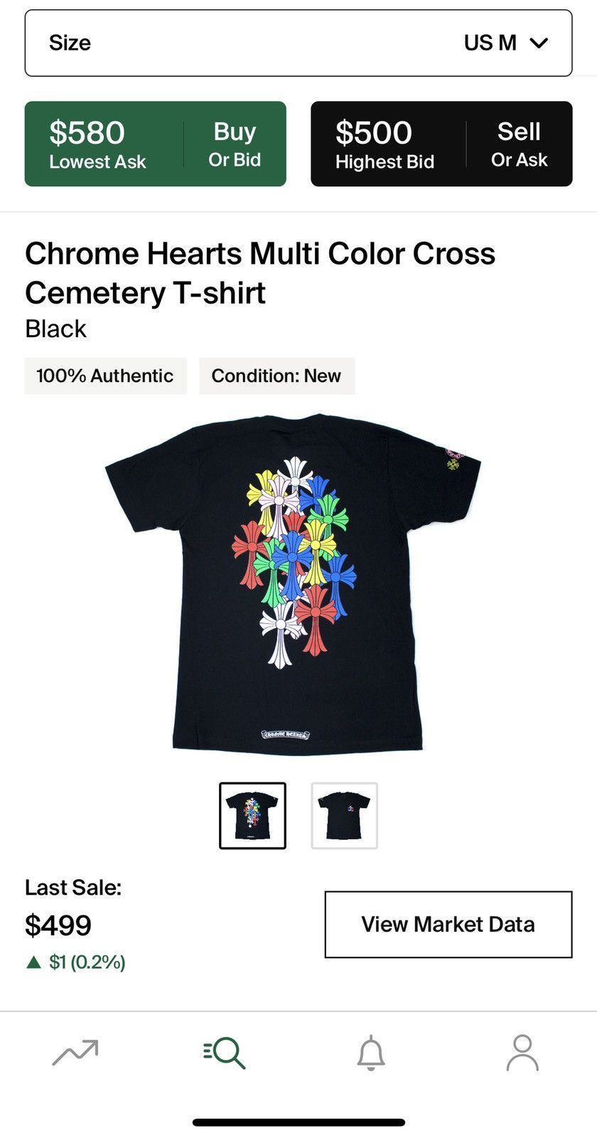 Tシャツ・カットソー Chrome Hearts Multi Color Cross Cemetery T-Shirt White Black Chrome Hearts Multi Color Cross Cemetery T-Shirt White