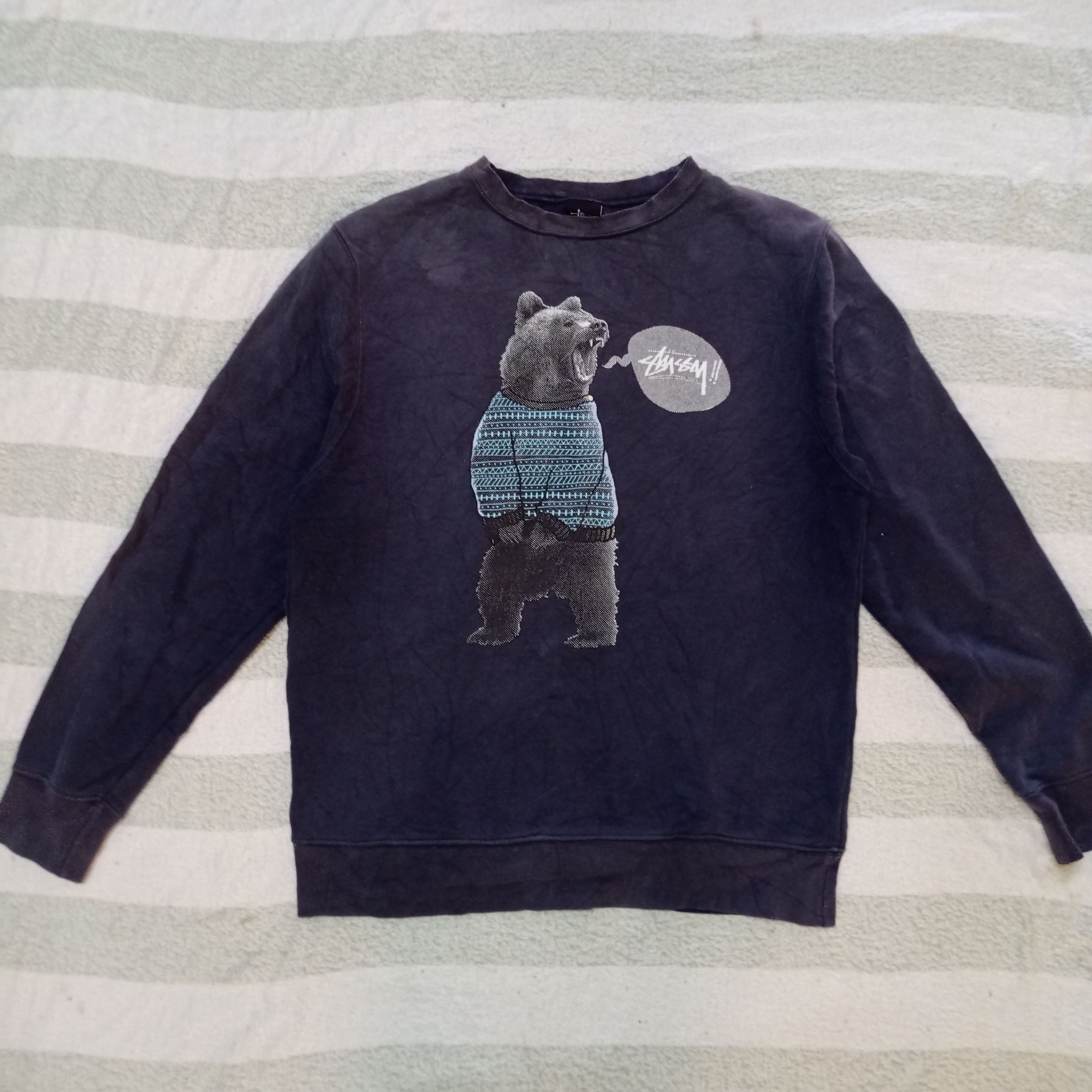 Stussy Bear Sweatshirt Grailed