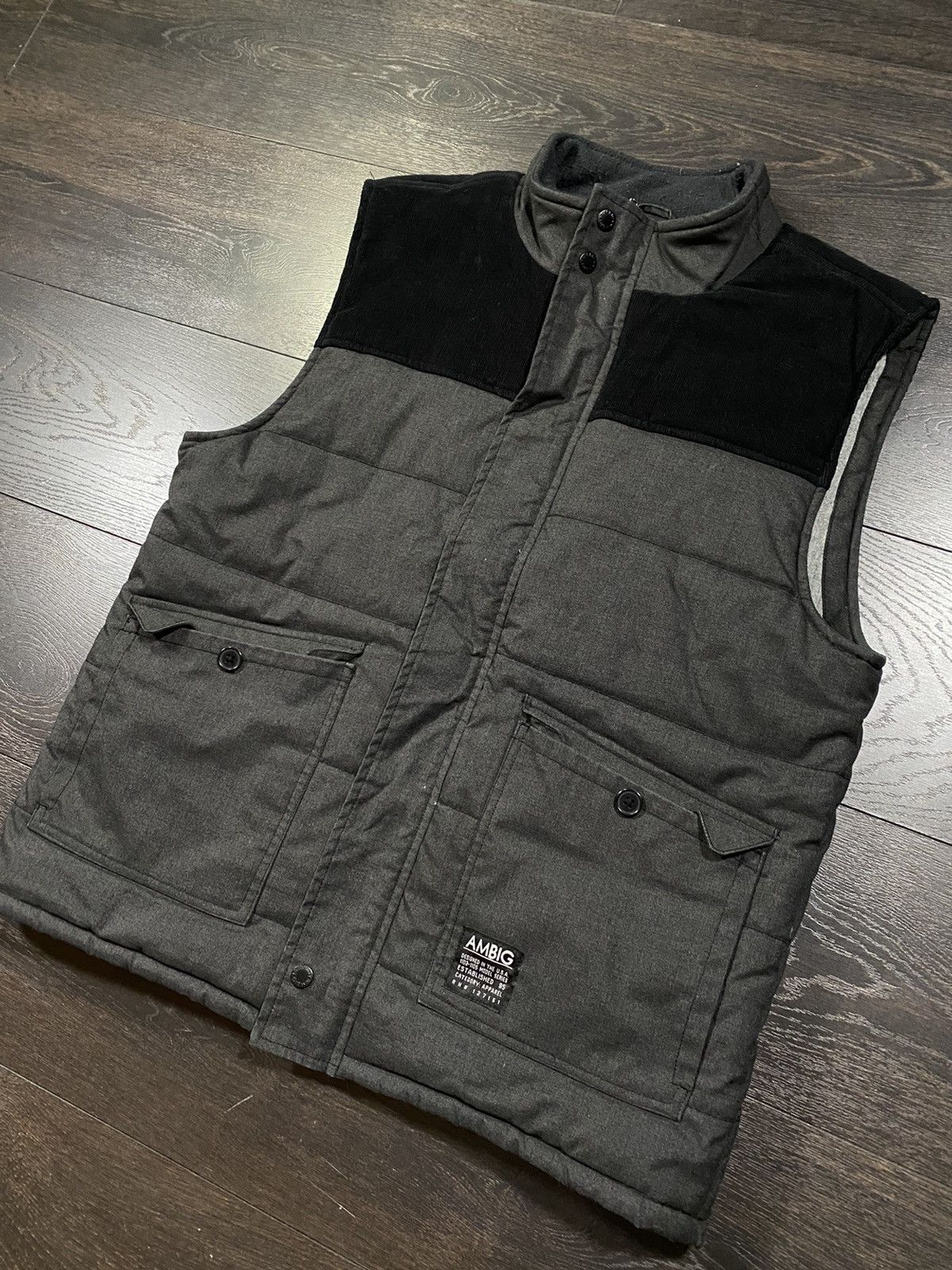 Ambig Ambig Black light puffer vest streetwear | Grailed