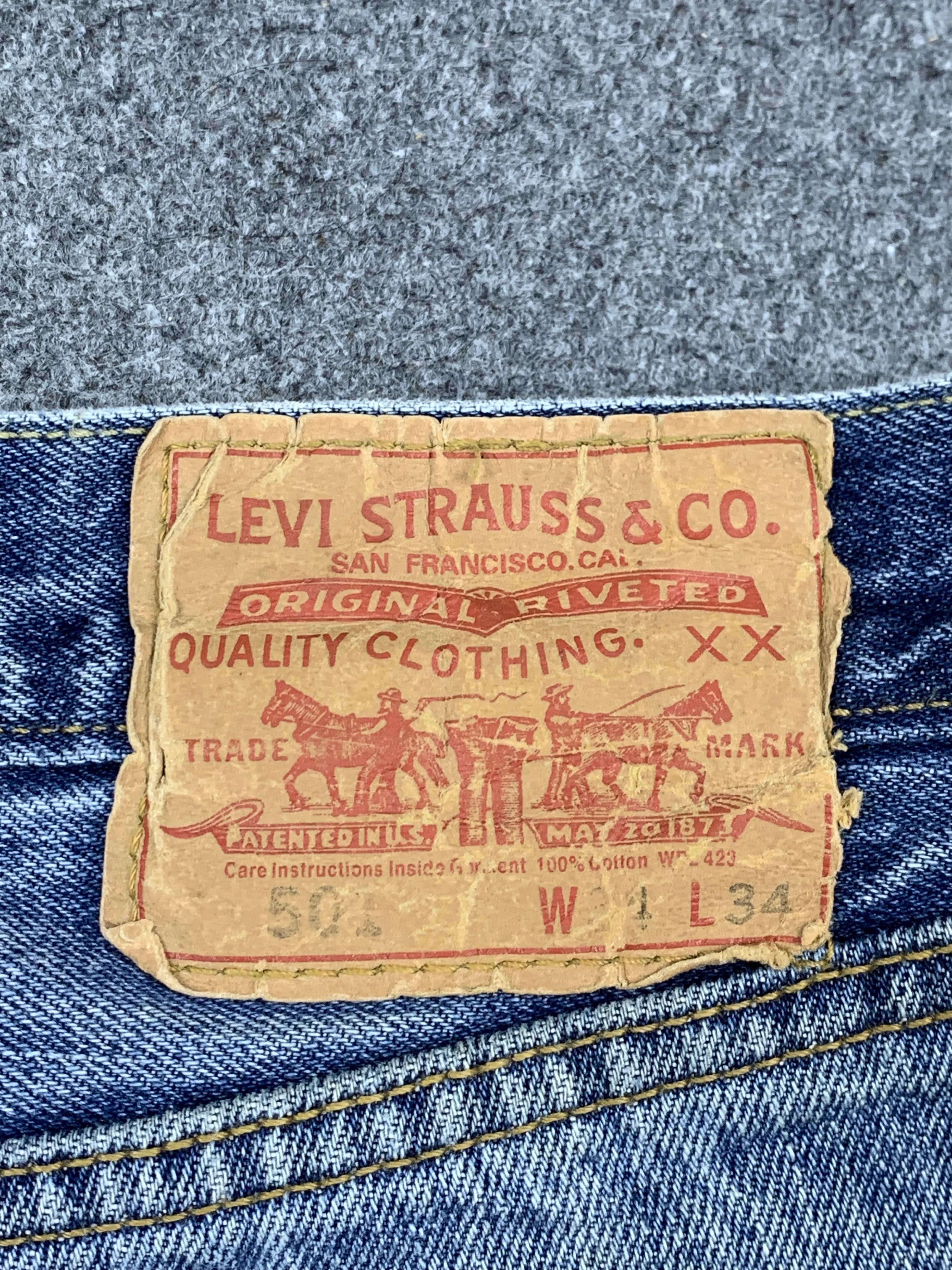 Levi's Vintage Levis 501 Faded Blue Jeans DP1746 Size US 34 / EU 50 - 15 Thumbnail
