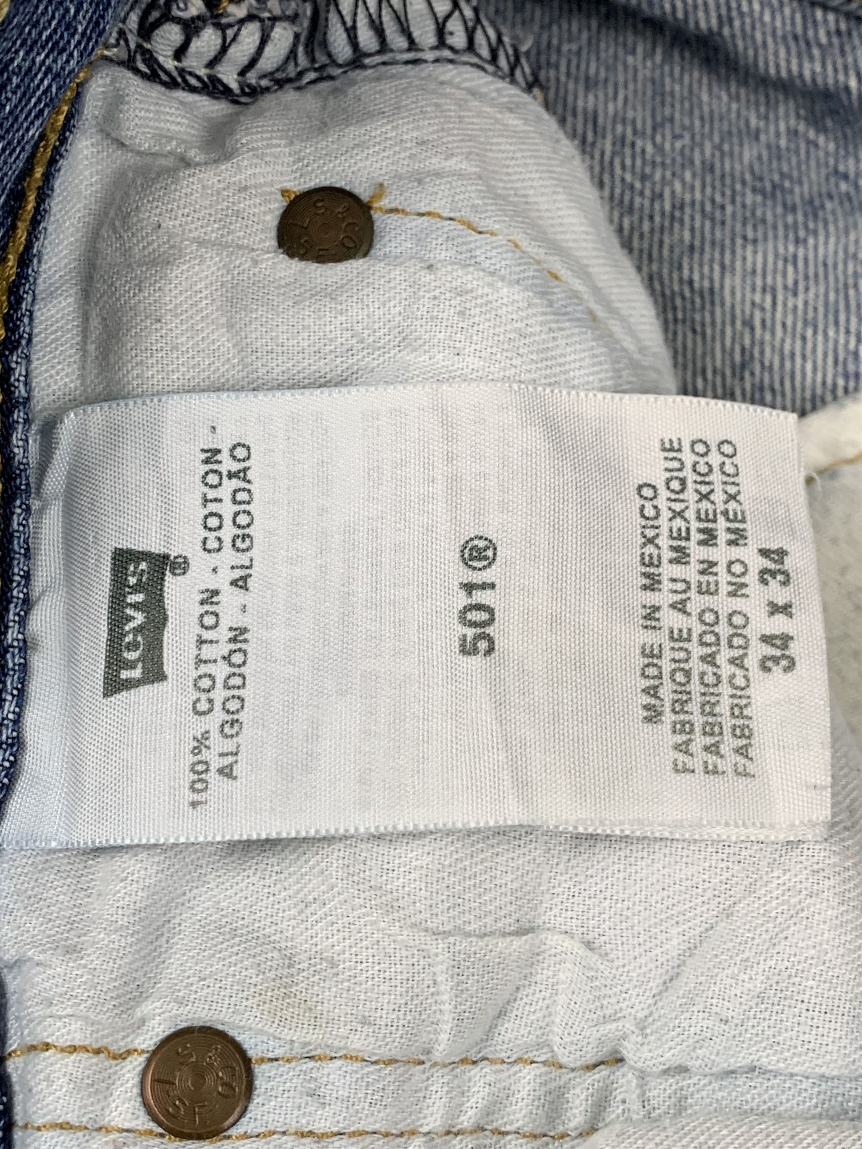 Levi's Vintage Levis 501 Faded Blue Jeans DP1746 Size US 34 / EU 50 - 8 Thumbnail