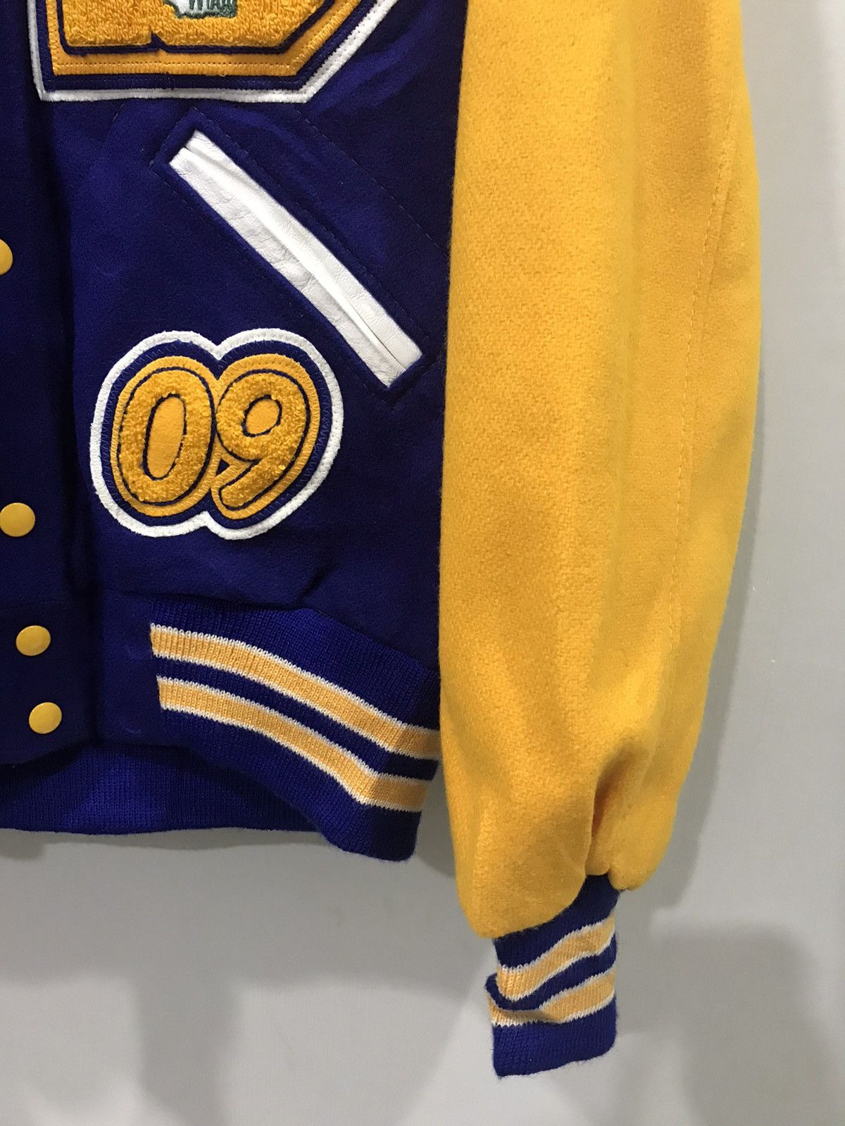 MLB × Vintage Rare ink inc Full Patches Spell Out Hoodie Varsity Jacket Size ONE SIZE - 4 Thumbnail