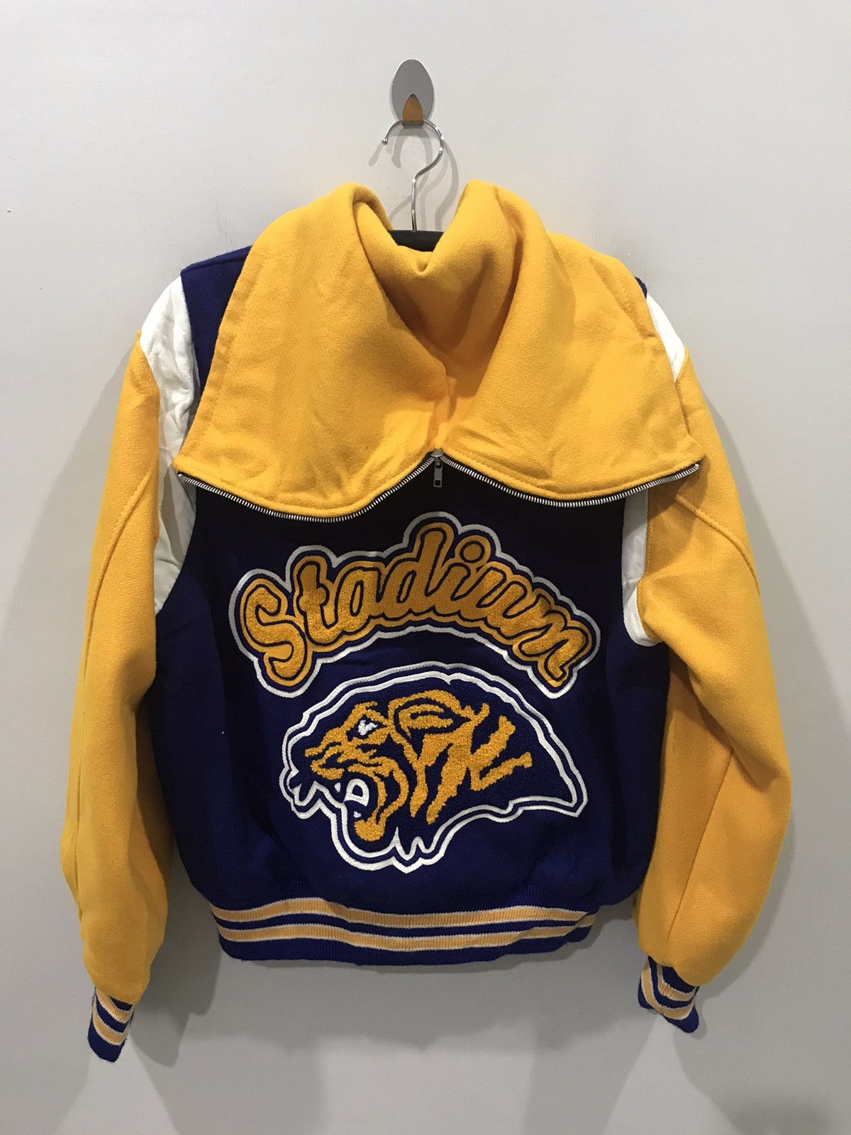 MLB × Vintage Rare ink inc Full Patches Spell Out Hoodie Varsity Jacket Size ONE SIZE - 9 Thumbnail