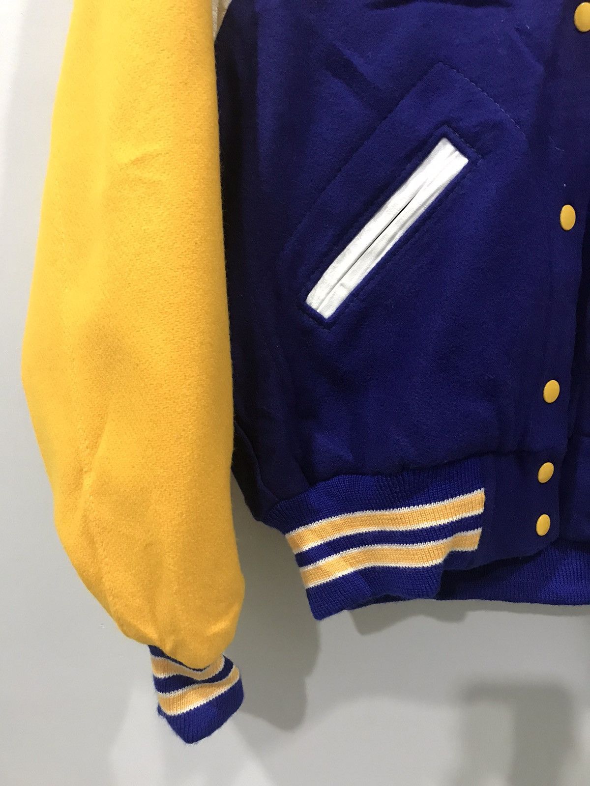 MLB × Vintage Rare ink inc Full Patches Spell Out Hoodie Varsity Jacket Size ONE SIZE - 5 Thumbnail