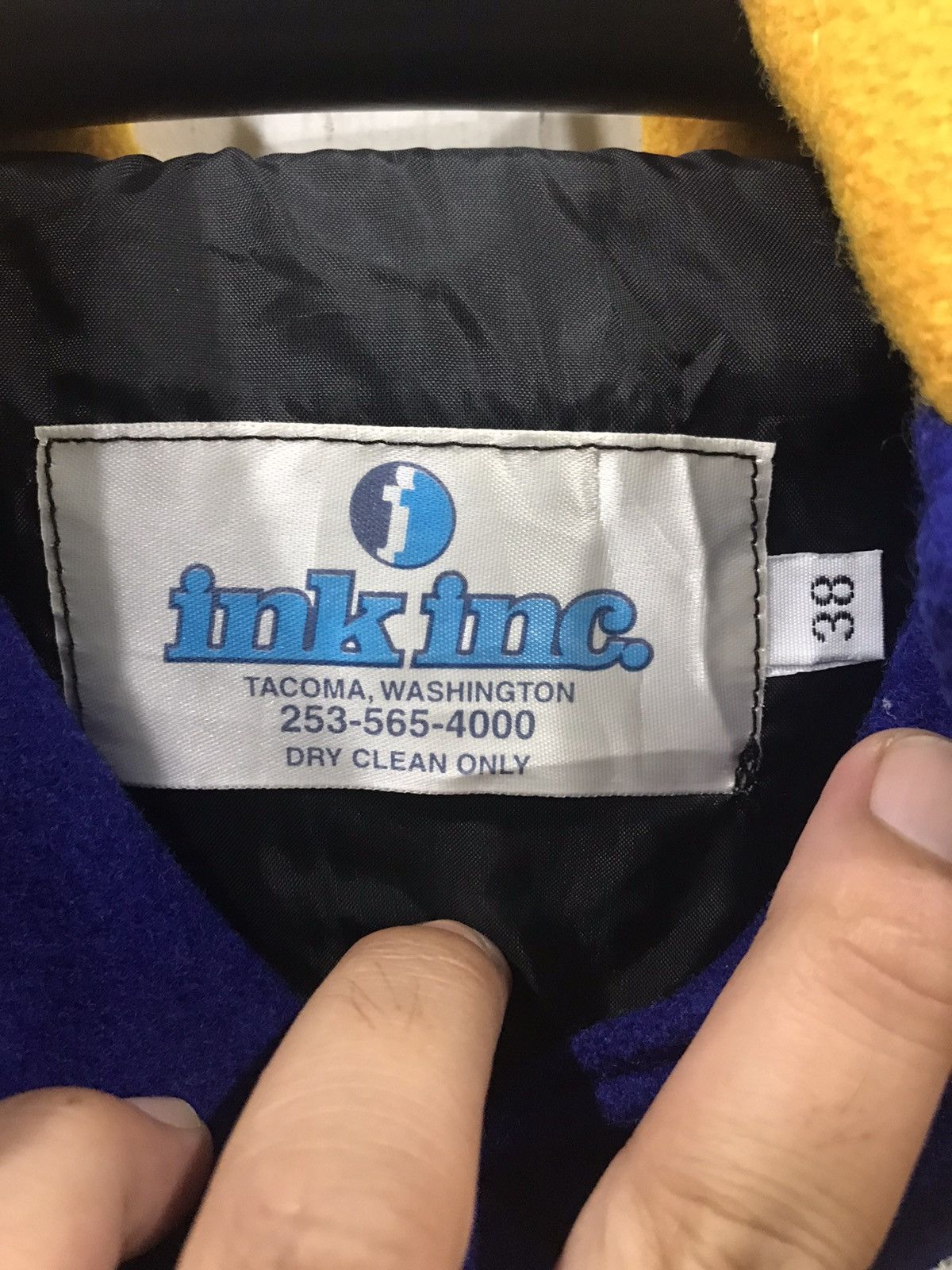 MLB × Vintage Rare ink inc Full Patches Spell Out Hoodie Varsity Jacket Size ONE SIZE - 12 Thumbnail