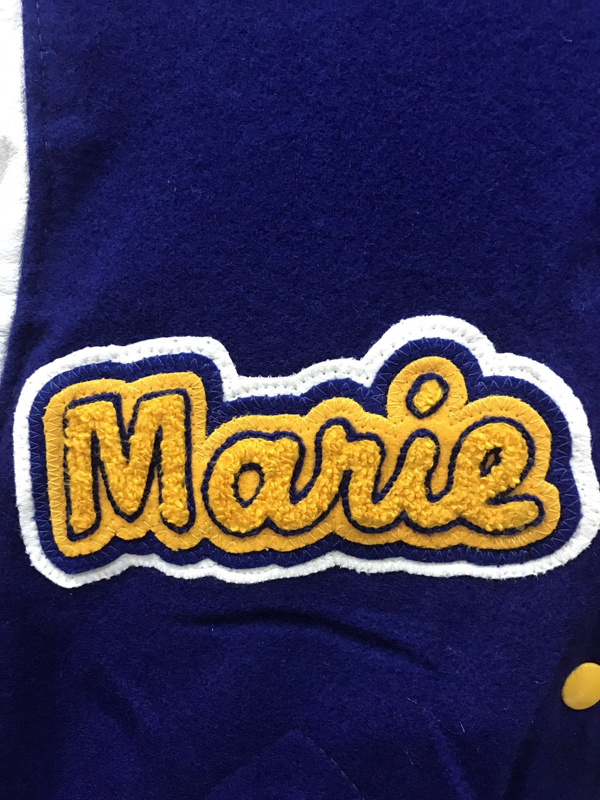 MLB × Vintage Rare ink inc Full Patches Spell Out Hoodie Varsity Jacket Size ONE SIZE - 8 Thumbnail