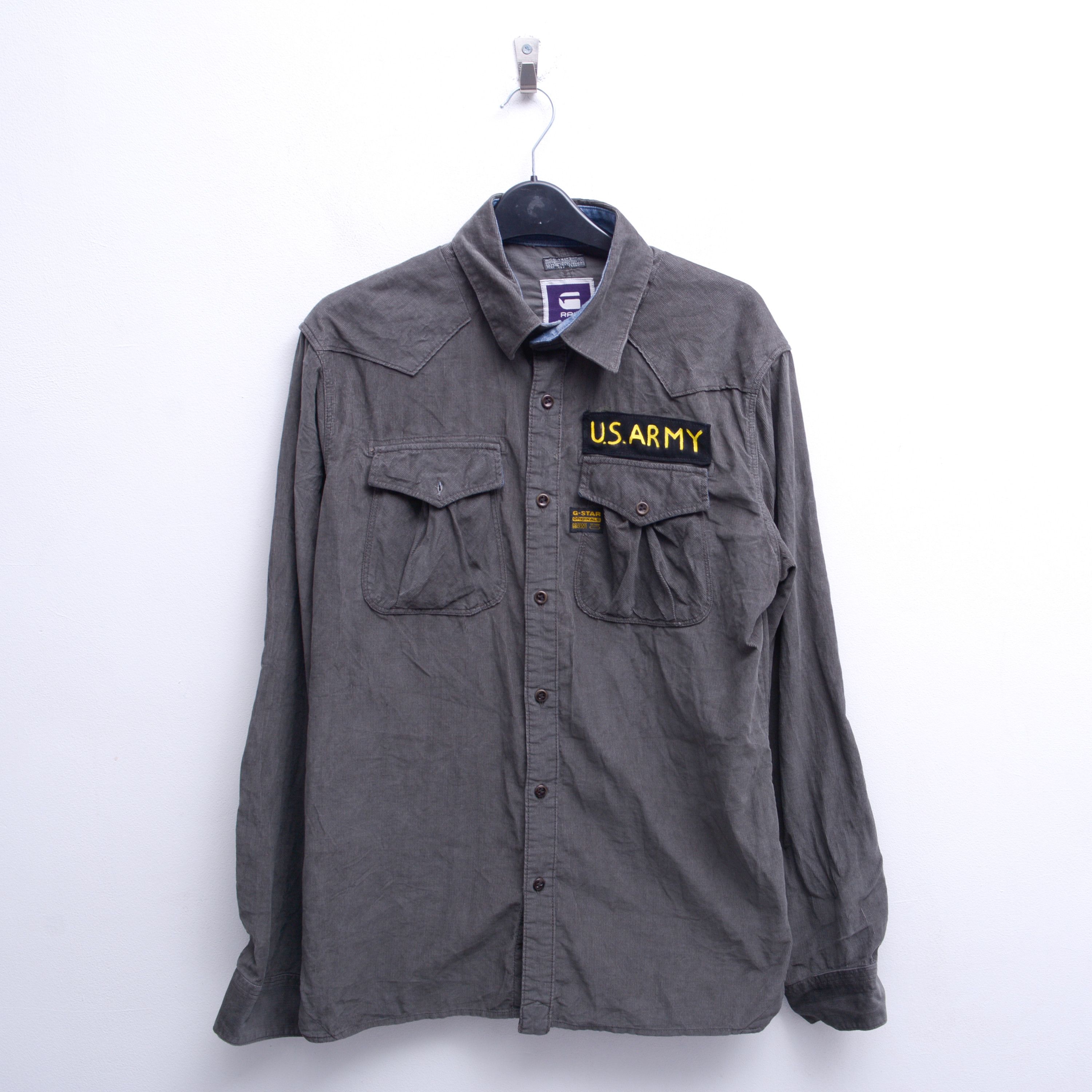 G-Star Co Western Shirt Casual US Army Long Sleeve Corduroy Cords Size US L / EU 52-54 / 3 - 1 Thumbnail
