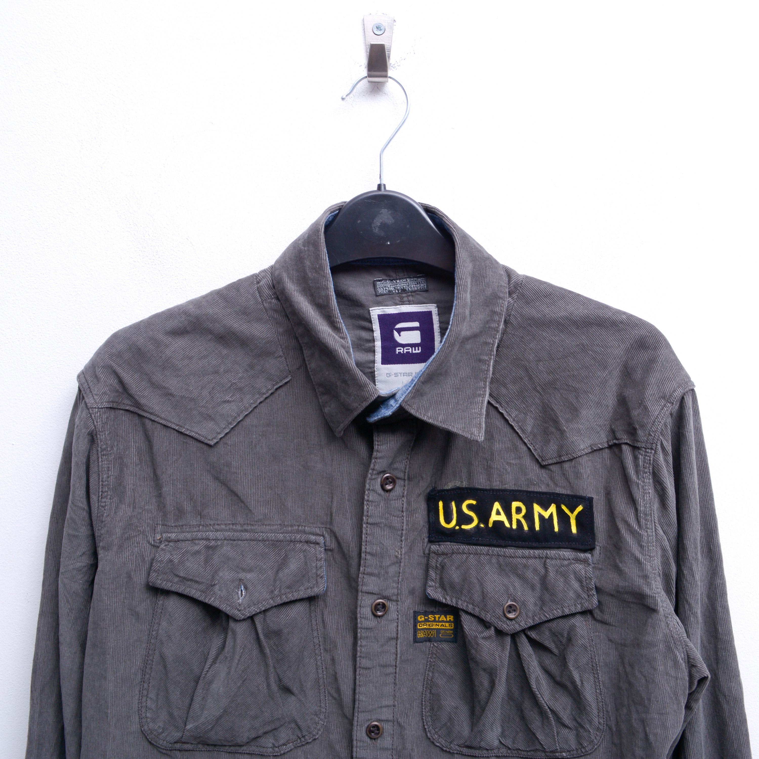 G-Star Co Western Shirt Casual US Army Long Sleeve Corduroy Cords Size US L / EU 52-54 / 3 - 2 Thumbnail