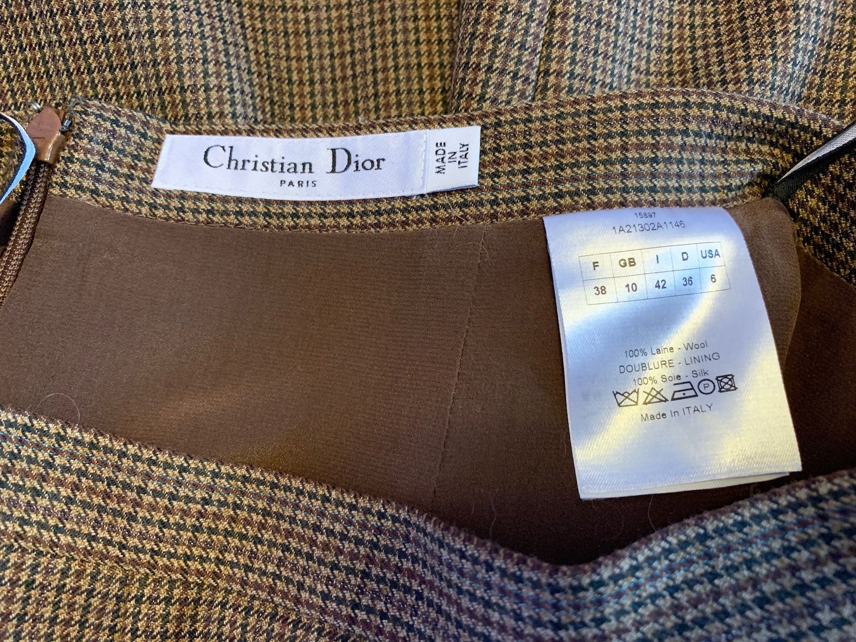Dior FW'16 Suit Belted in Houndstooth Tweed Size 36R - 10 Thumbnail