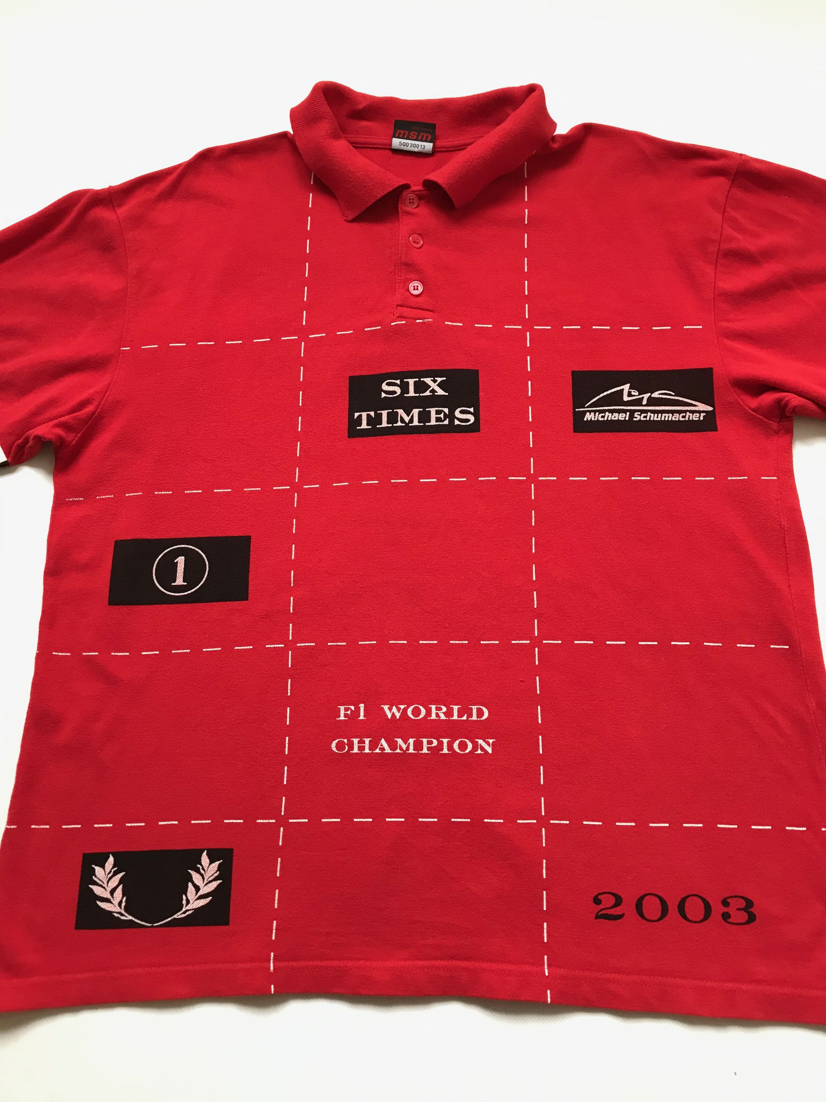 Formula 1 2003 Michael Schumacher Racing Formula Uno Polo Shirt Size US XXL / EU 58 / 5 - 5 Thumbnail