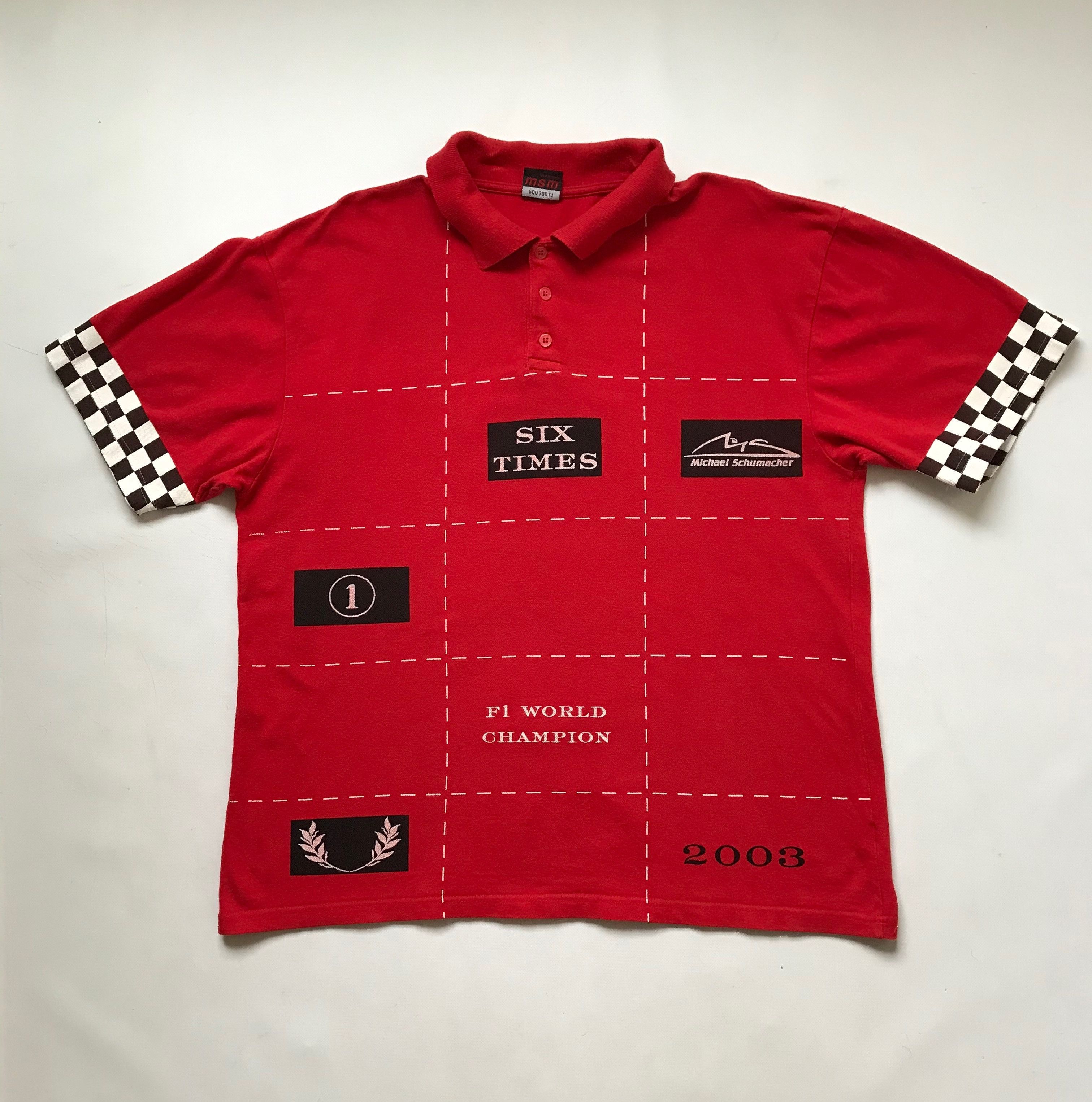 Formula 1 2003 Michael Schumacher Racing Formula Uno Polo Shirt Size US XXL / EU 58 / 5 - 2 Thumbnail