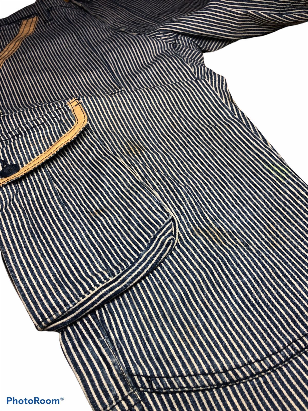 Japanese Brand RUSH HOUR HICKORY STRIPE CARGO PANT Size US 32 / EU 48 - 10 Thumbnail
