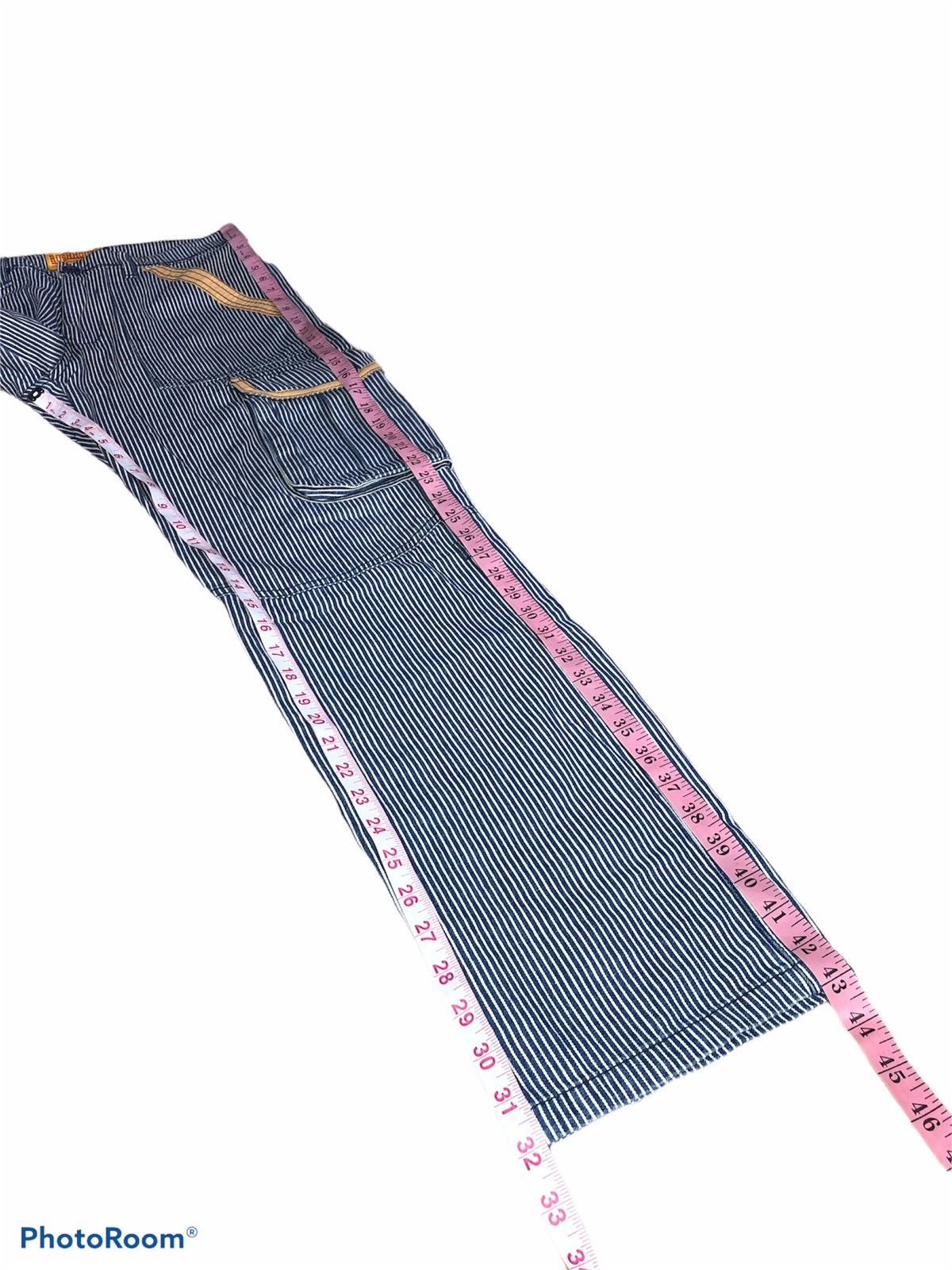 Japanese Brand RUSH HOUR HICKORY STRIPE CARGO PANT Size US 32 / EU 48 - 13 Thumbnail