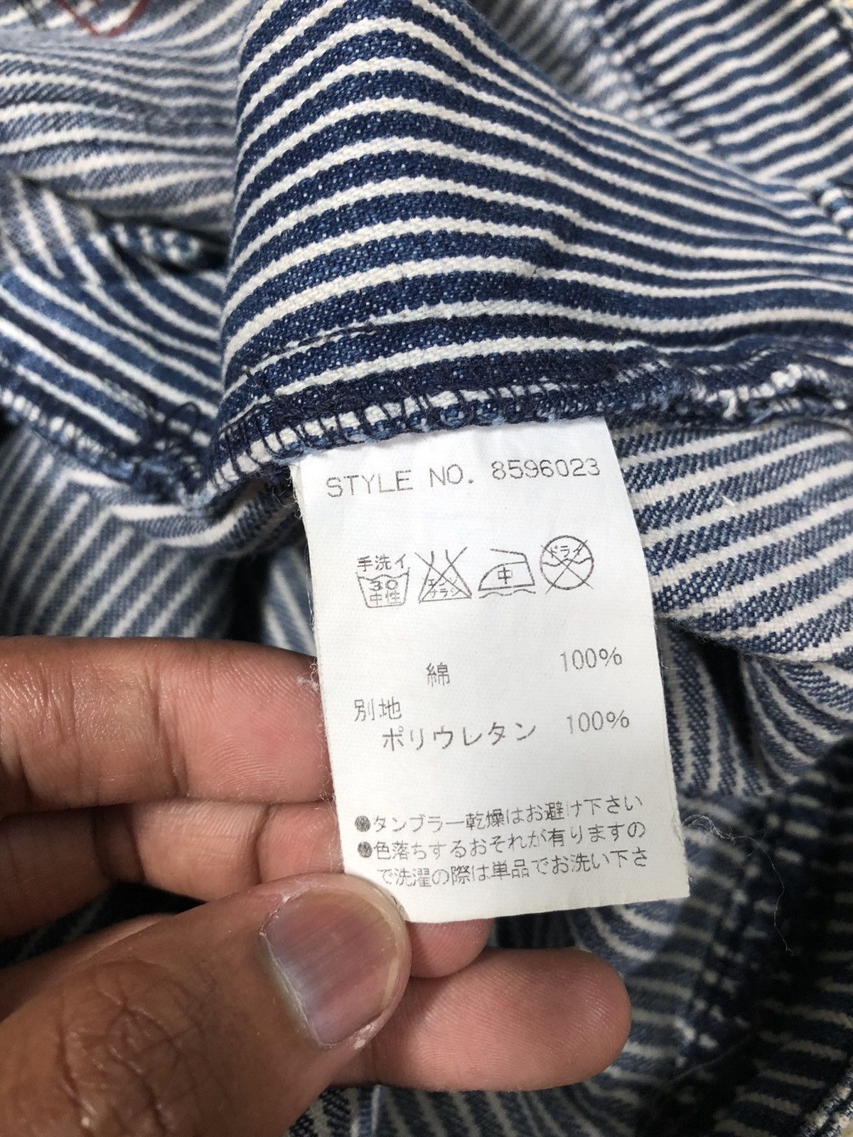 Japanese Brand RUSH HOUR HICKORY STRIPE CARGO PANT Size US 32 / EU 48 - 4 Thumbnail