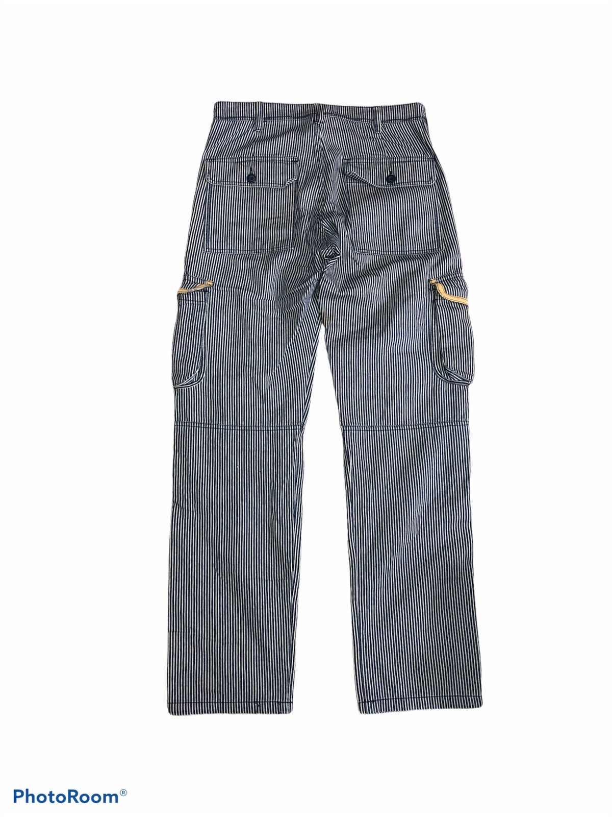 Japanese Brand RUSH HOUR HICKORY STRIPE CARGO PANT Size US 32 / EU 48 - 3 Thumbnail