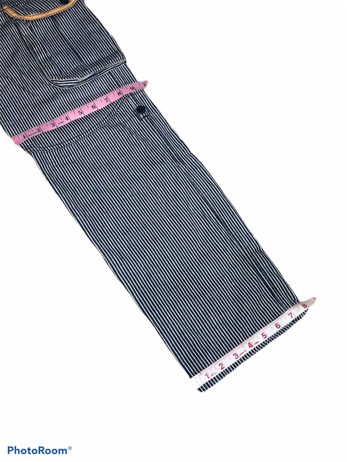 Japanese Brand RUSH HOUR HICKORY STRIPE CARGO PANT Size US 32 / EU 48 - 12 Thumbnail