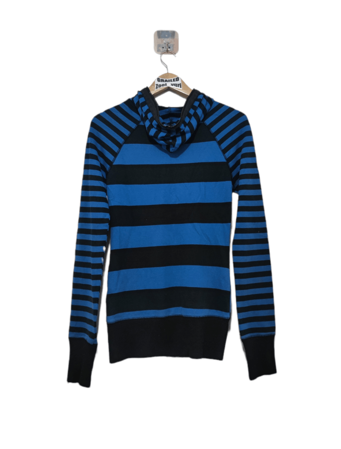 20471120 Glade News Striped Full Zipp Hoodie Size US M / EU 48-50 / 2 - 2 Thumbnail