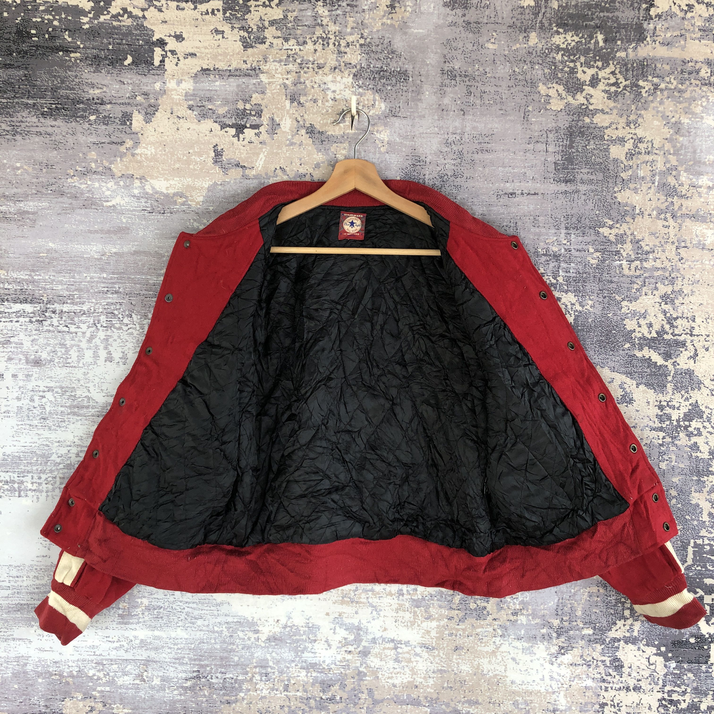 Japanese Brand × Vintage Vintage Converse Baseball Jacket Converse Varsity Jacket Size US M / EU 48-50 / 2 - 8 Thumbnail