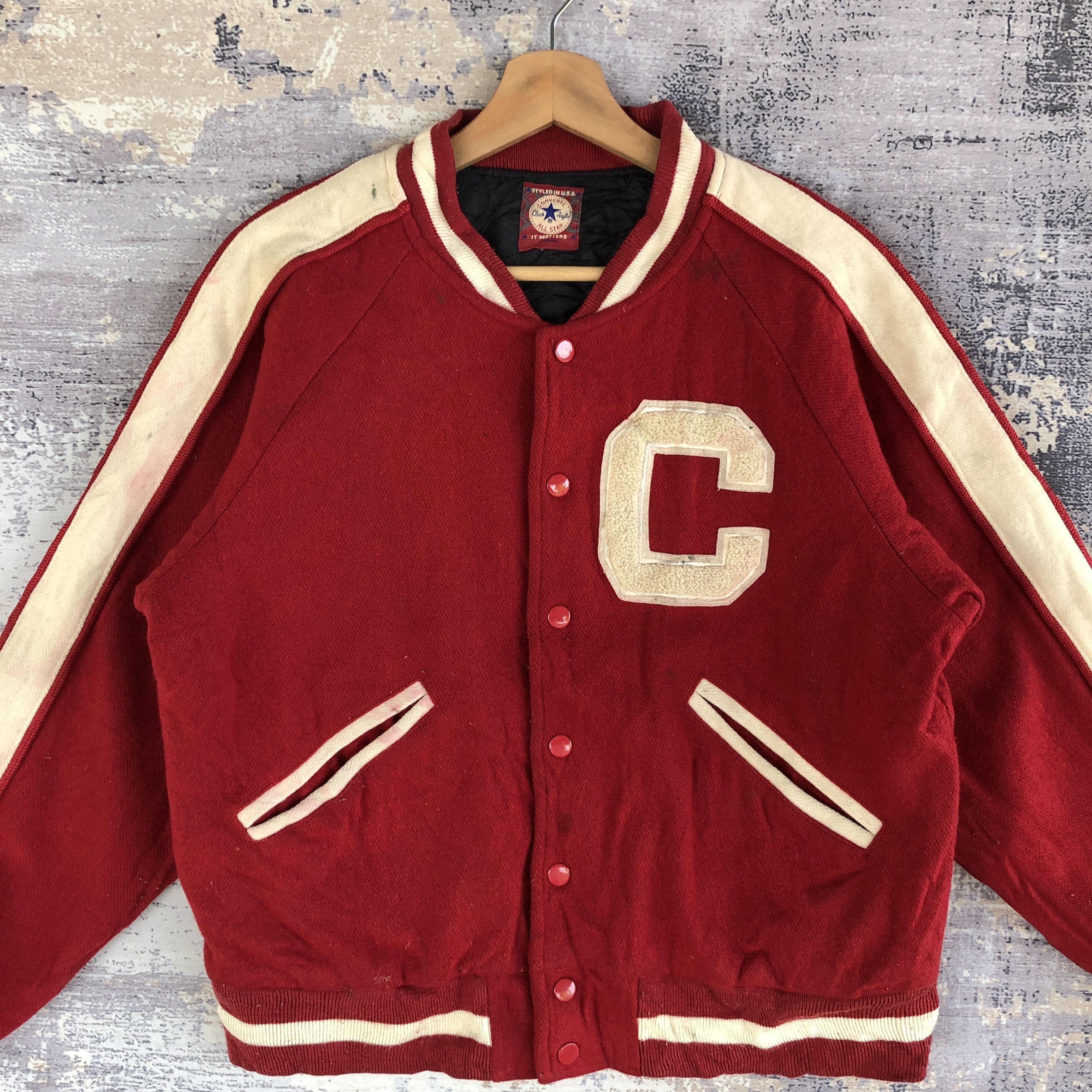 Japanese Brand × Vintage Vintage Converse Baseball Jacket Converse Varsity Jacket Size US M / EU 48-50 / 2 - 4 Thumbnail
