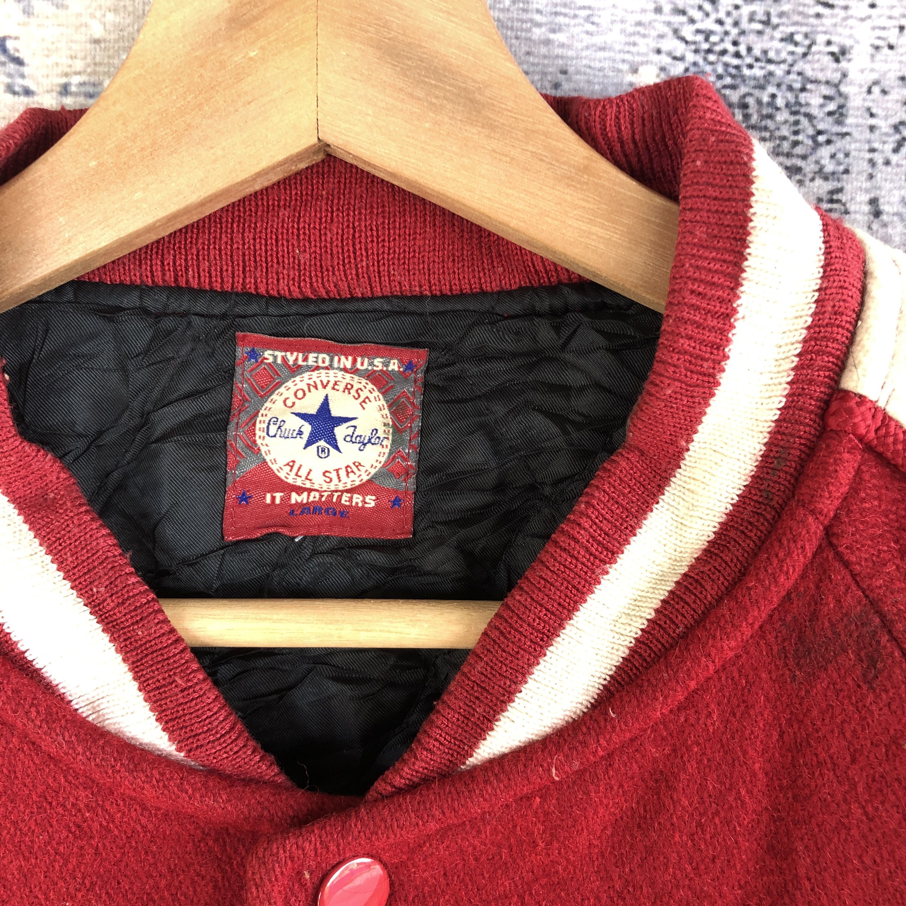 Japanese Brand × Vintage Vintage Converse Baseball Jacket Converse Varsity Jacket Size US M / EU 48-50 / 2 - 7 Thumbnail