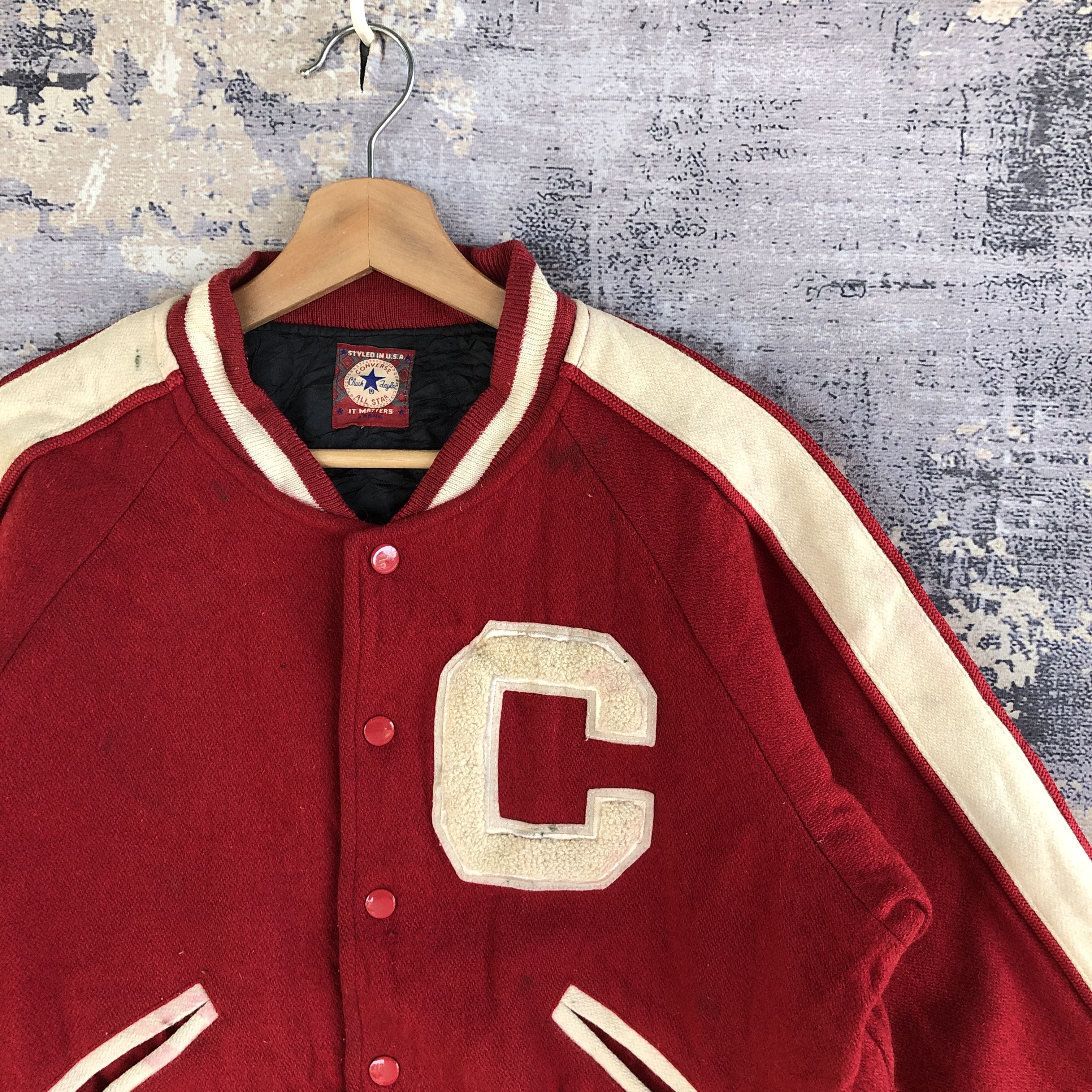 Japanese Brand × Vintage Vintage Converse Baseball Jacket Converse Varsity Jacket Size US M / EU 48-50 / 2 - 5 Thumbnail