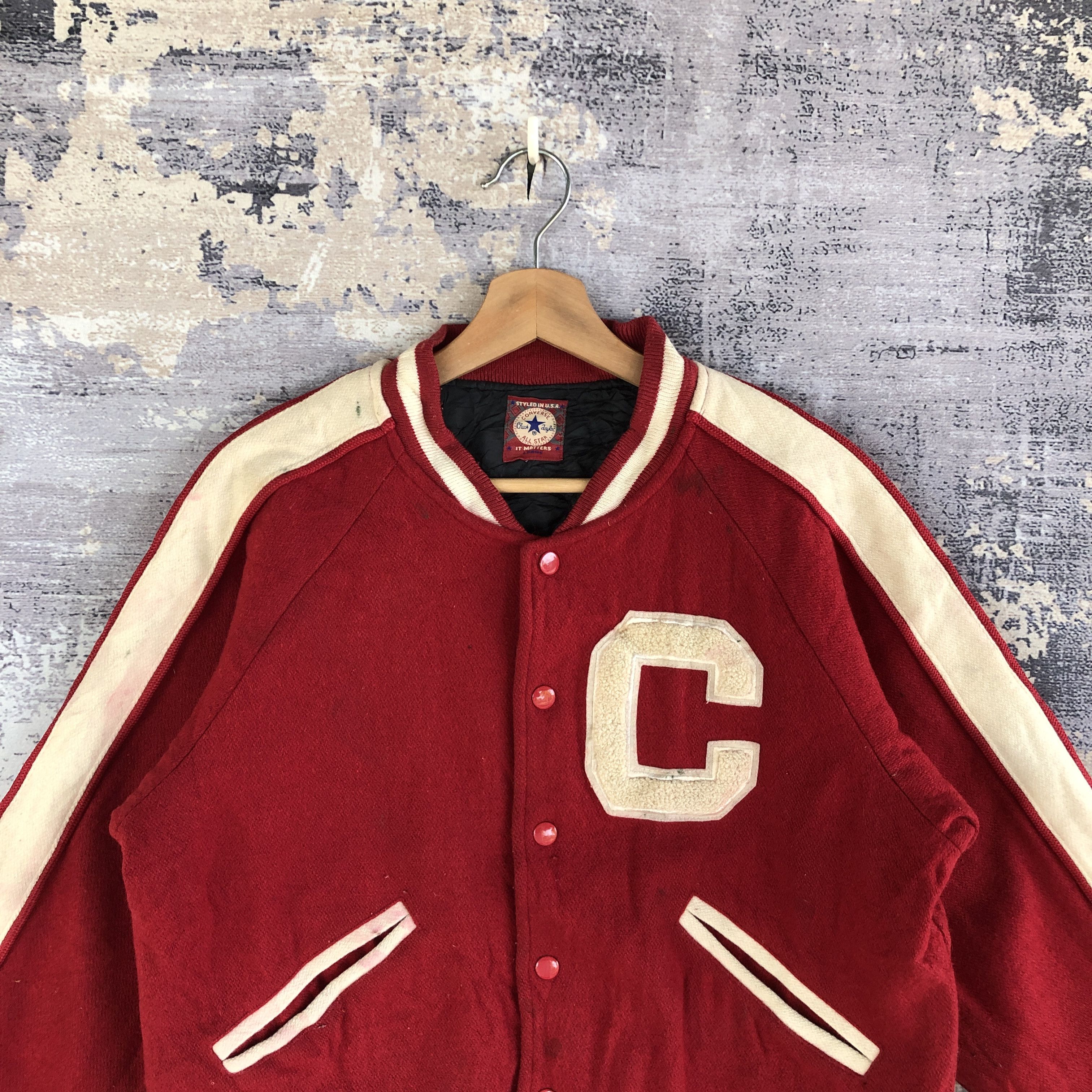 Japanese Brand × Vintage Vintage Converse Baseball Jacket Converse Varsity Jacket Size US M / EU 48-50 / 2 - 3 Thumbnail