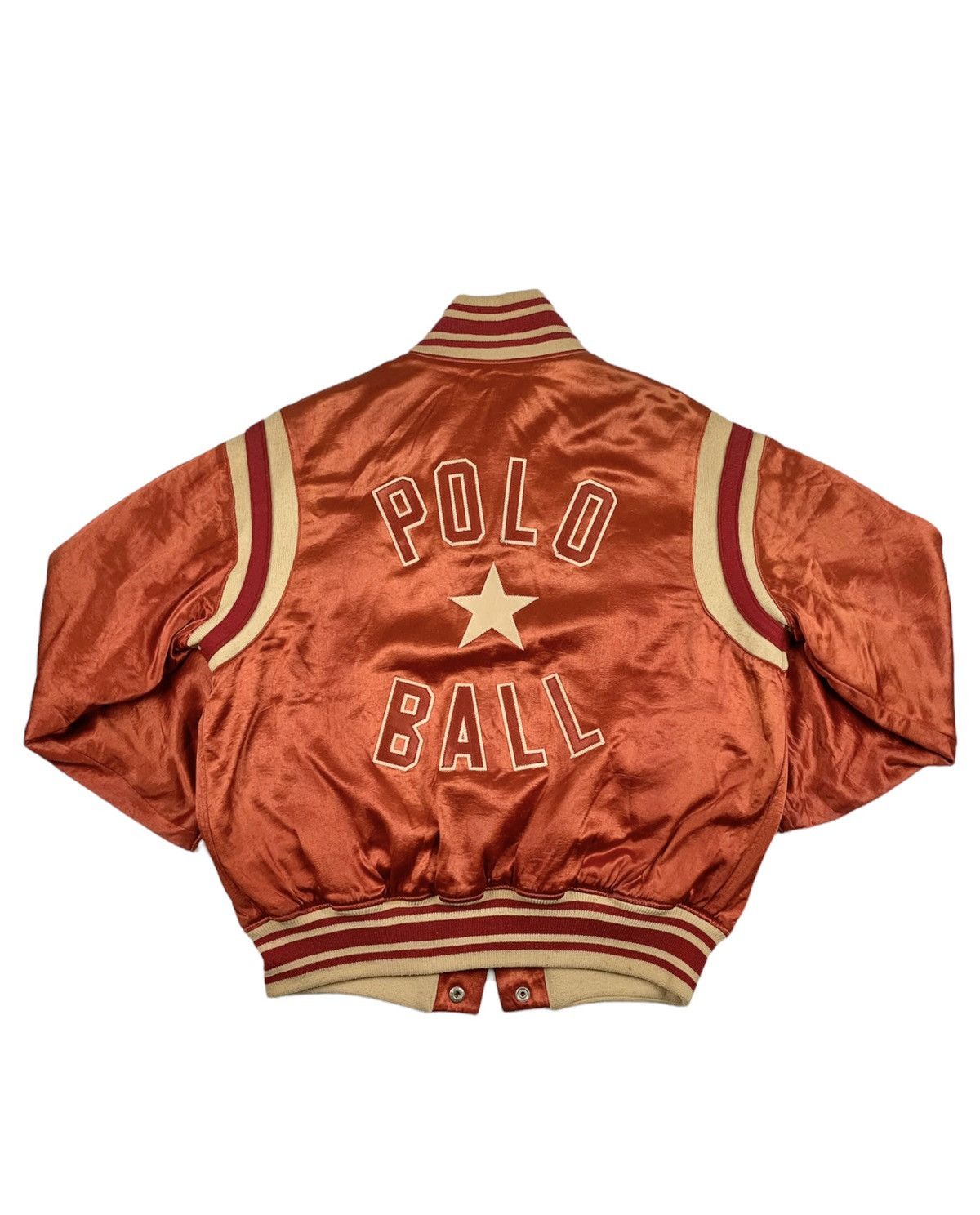 🔥ARCHIVE 1992 RALPH LAUREN POLO BALL SATIN STADIUM JACKET