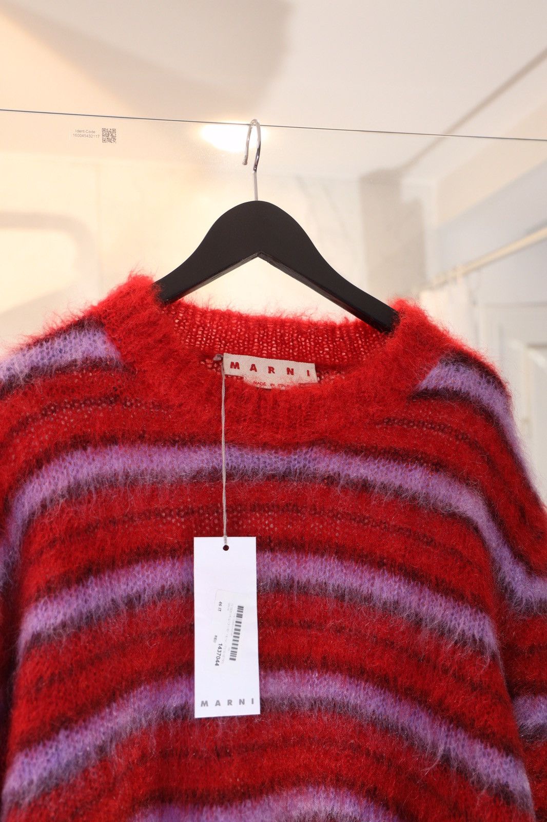 Marni AW21 Marni Mohair Fuzzy Mohair Sweater Red&Purple Colorway Size US S / EU 44-46 / 1 - 5 Thumbnail
