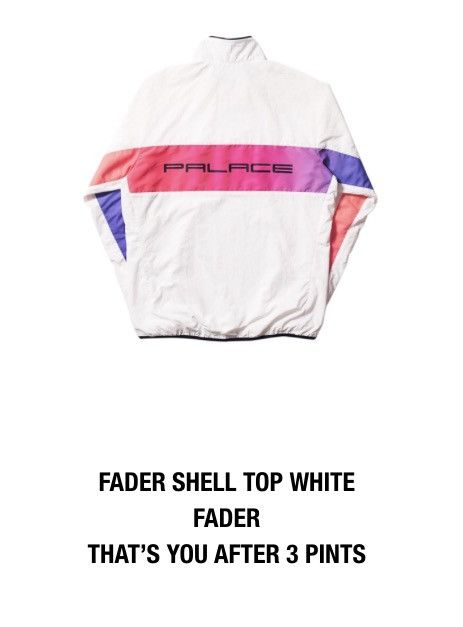 Palace Palace Fader Shell Top White | Grailed