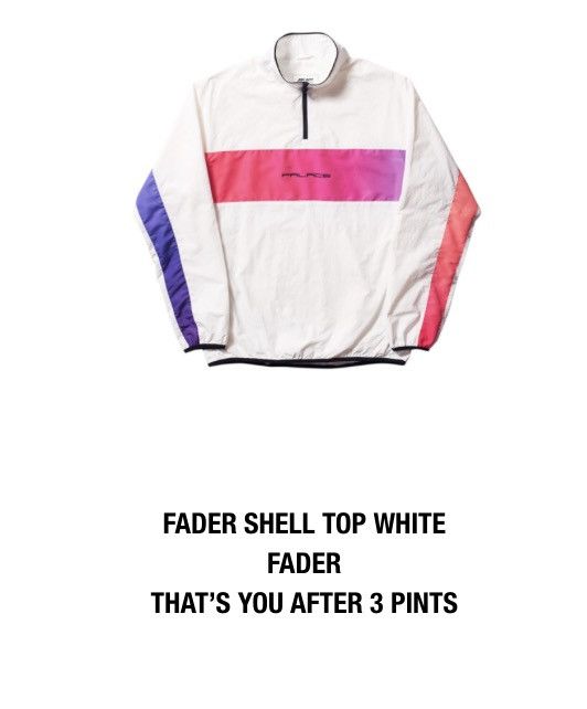 Palace Palace Fader Shell Top White | Grailed