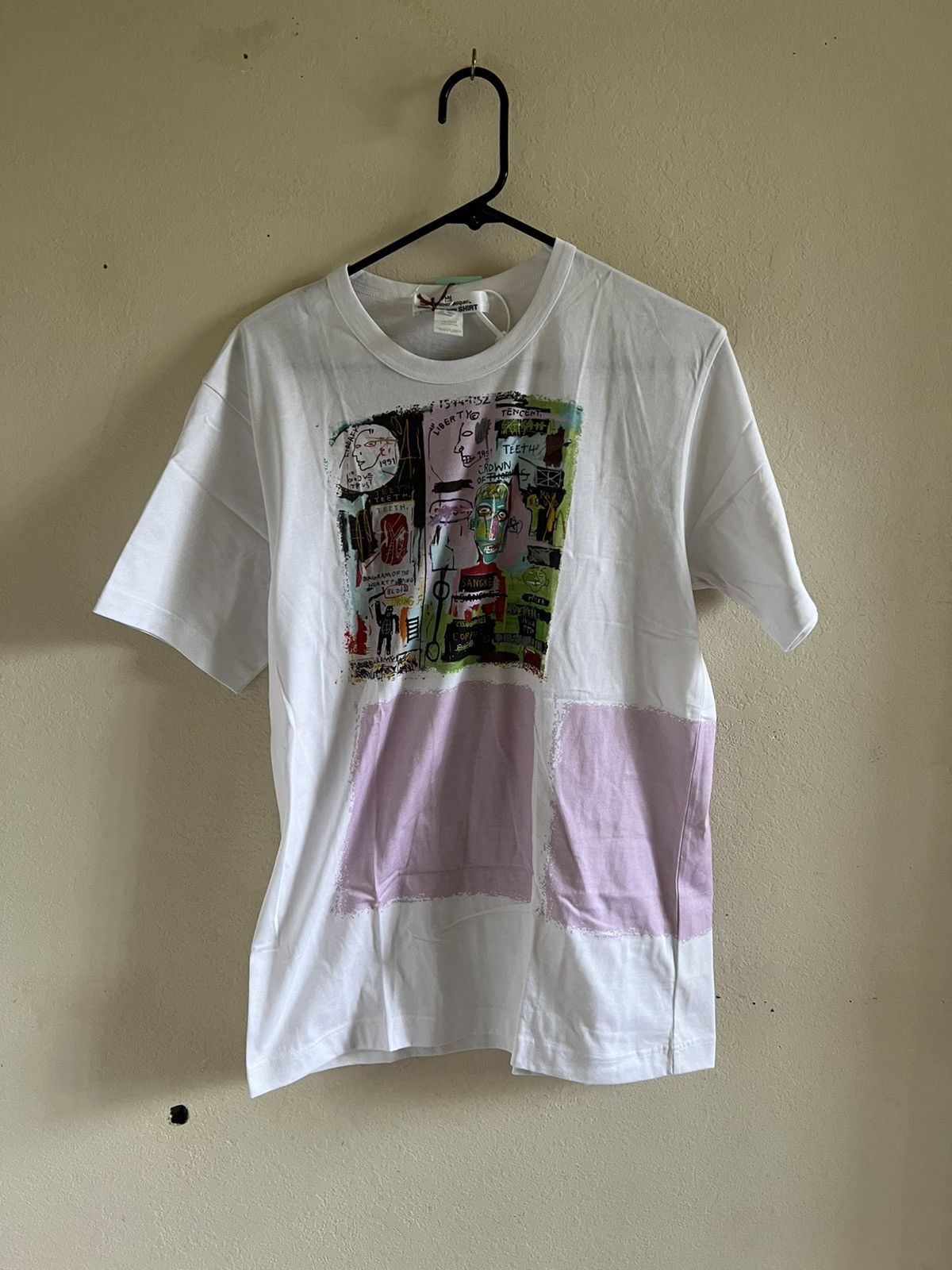 Comme des Garcons New! Comme Des Garcons Jean Michel Basquiat Print Tee ...