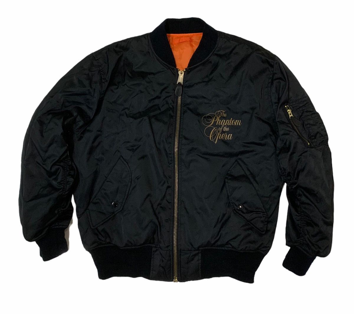 Vintage 🏖 Phantom Of The Opera 80s Vintage Rare Bomber MA-1 Jacket Size US L / EU 52-54 / 3 - 2 Thumbnail