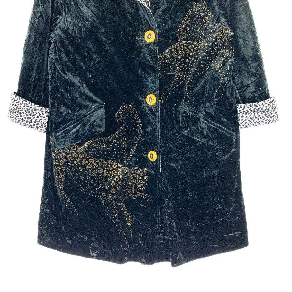 Other Vintage Leopard Art Trench Coat Jacket Size L / US 10 / IT 46 - 1 Thumbnail