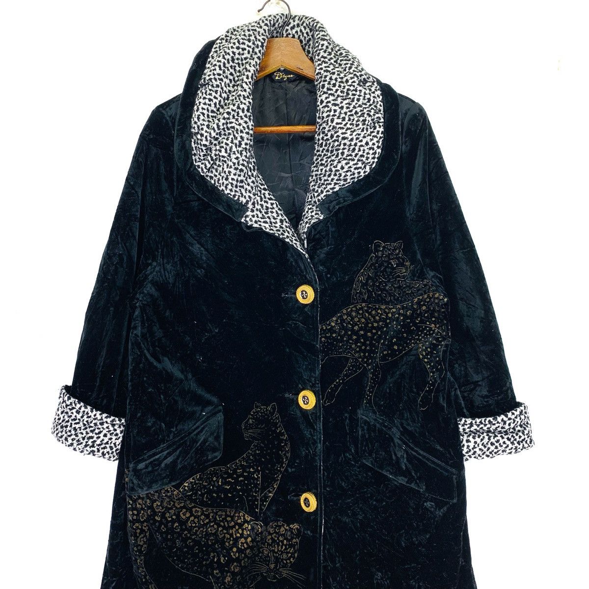 Other Vintage Leopard Art Trench Coat Jacket Size L / US 10 / IT 46 - 3 Thumbnail