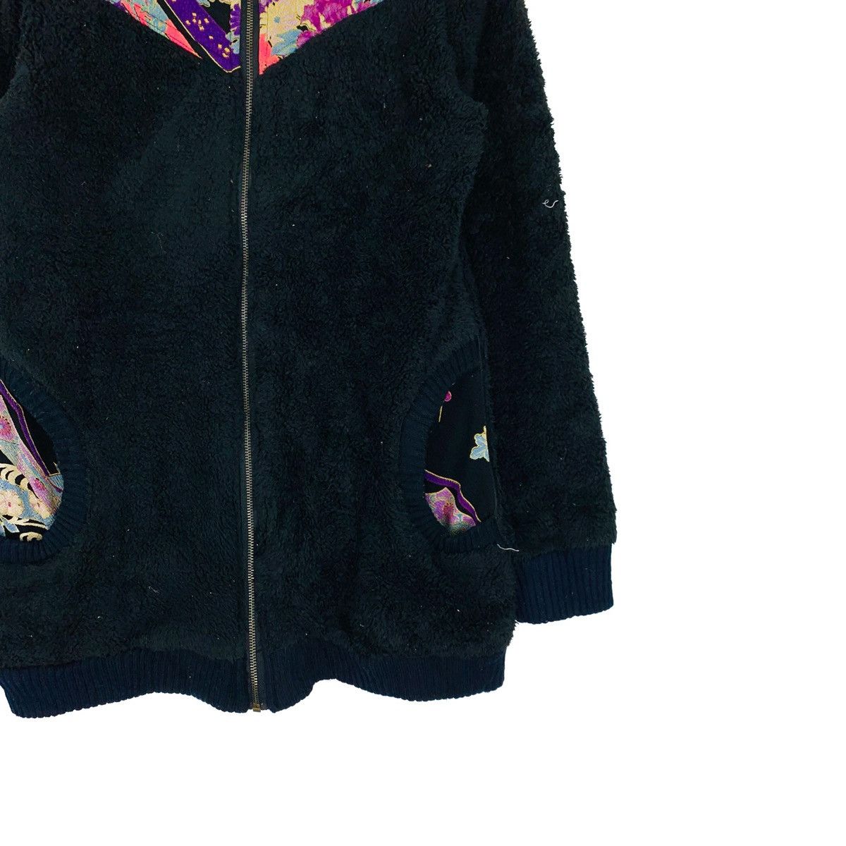 Japanese Brand Vintage Sakura Hoodie Fleece Faux Fur Jacket Size US M / EU 48-50 / 2 - 3 Thumbnail