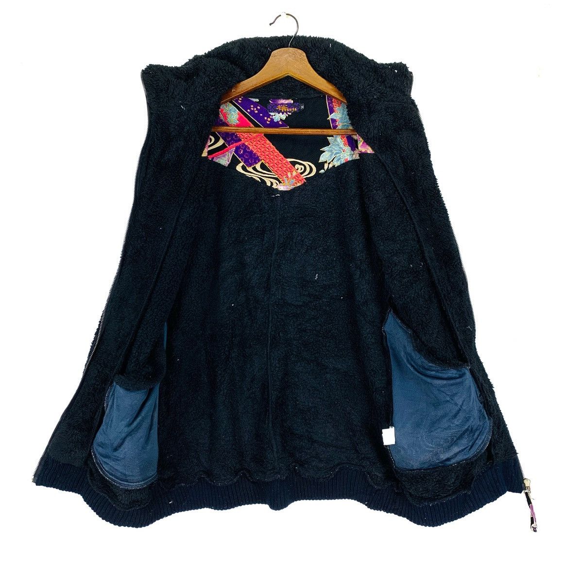 Japanese Brand Vintage Sakura Hoodie Fleece Faux Fur Jacket Size US M / EU 48-50 / 2 - 4 Thumbnail