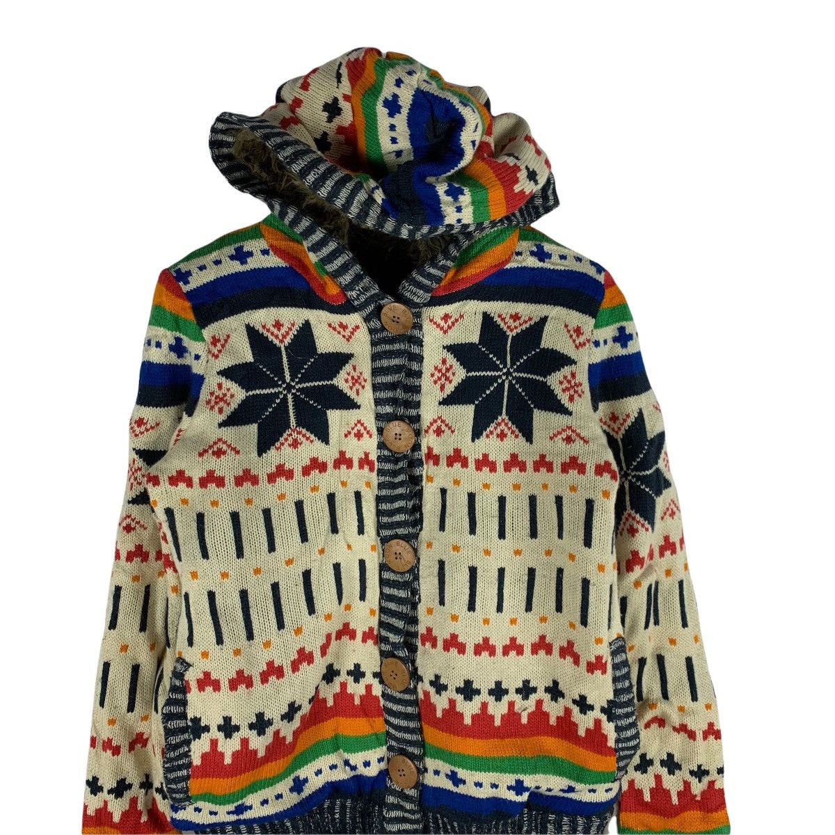 Native Vintage Blue Moon Blue Bandana Native Knitwear Jacket Size US M / EU 48-50 / 2 - 2 Thumbnail