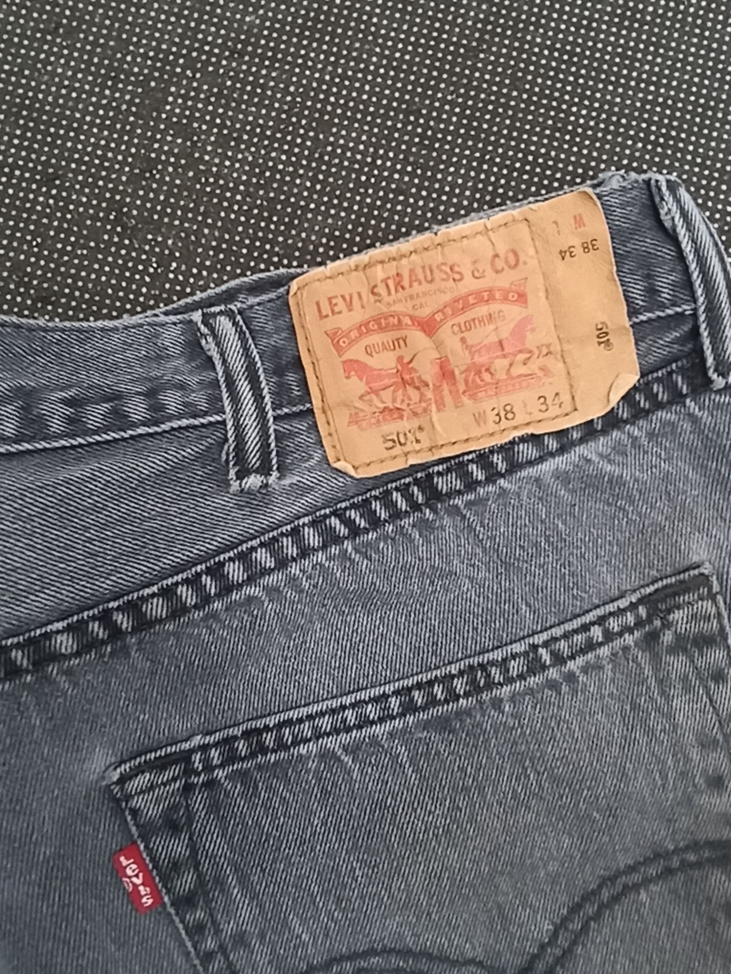 Jean × Levi's × Vintage VINTAGE LEVIS 501 DISTRESSED FADED BLACK JEANS -J287 Size US 38 / EU 54 - 10 Thumbnail