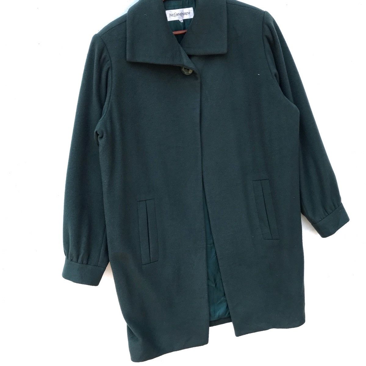 Yves Saint Laurent Vintage Yves Saint Laurent Wool Long Coat Size US L / EU 52-54 / 3 - 3 Thumbnail