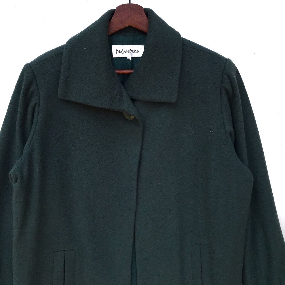 Yves Saint Laurent Vintage Yves Saint Laurent Wool Long Coat Size US L / EU 52-54 / 3 - 4 Thumbnail