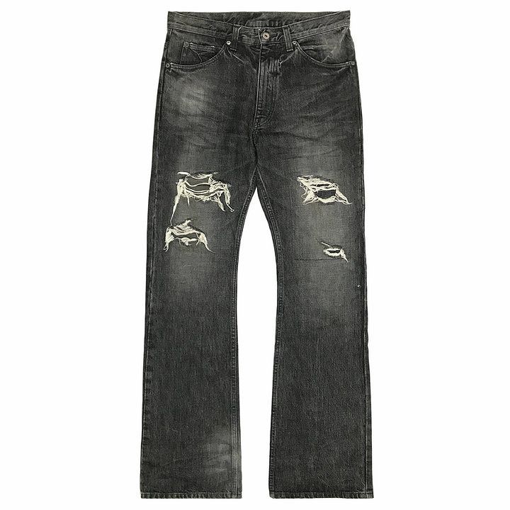 パンツ Isamu Katayama Backlash Denim ShortPants Isamu Katayama Backlash SS03 distressed painter jeans