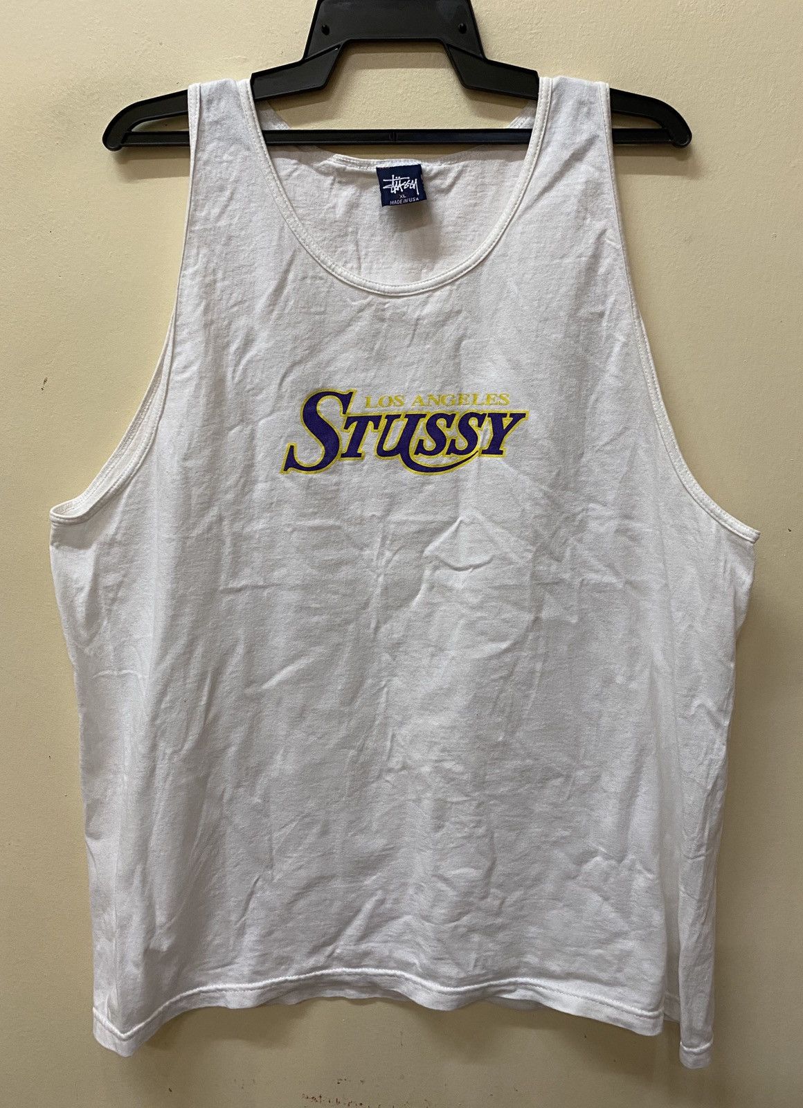 Vintage Stussy Shaquille O Neil Lakers NBA shirt