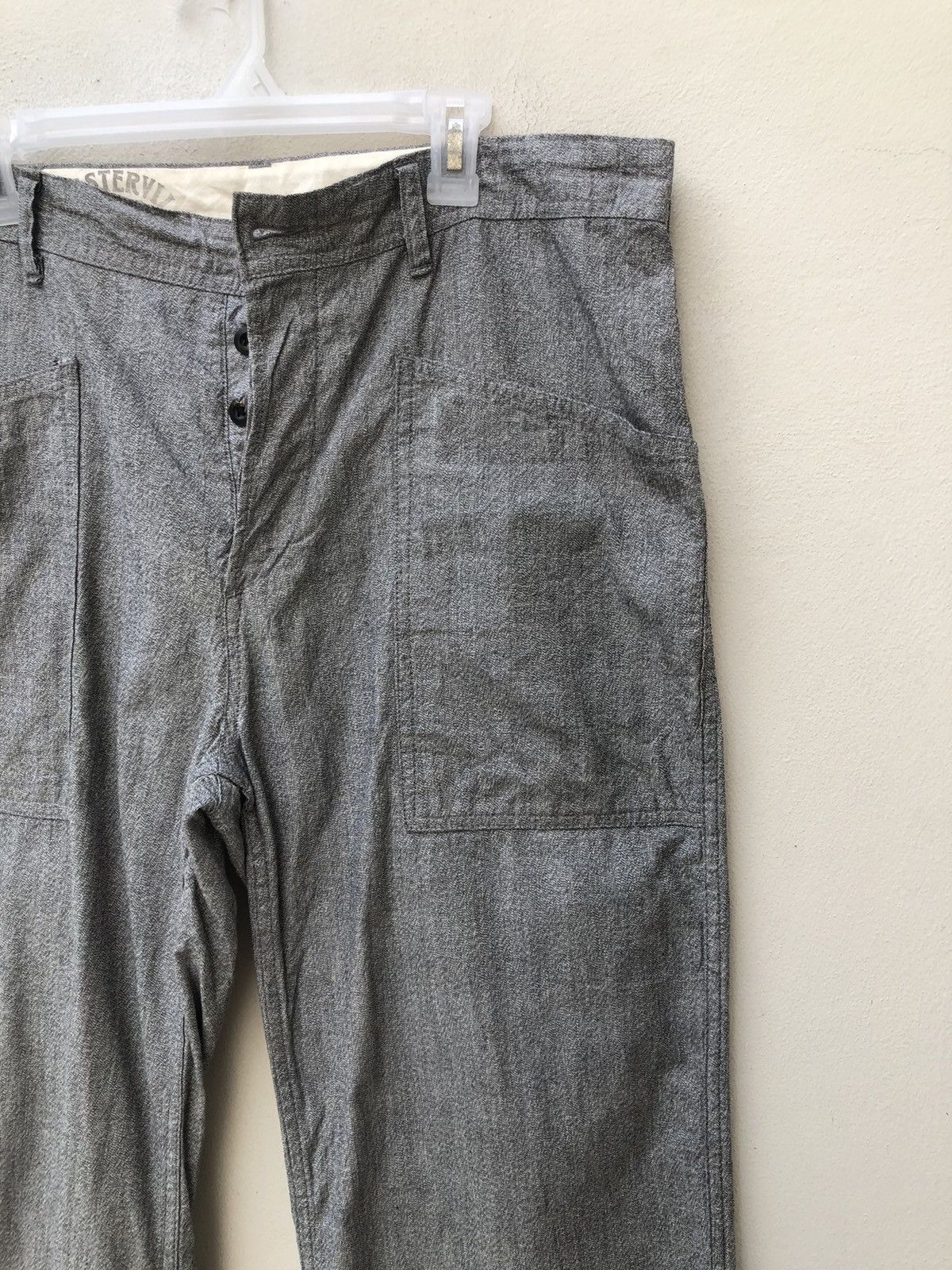 Japanese Brand Glad Hand Gangsterville Salt & Pepper Fatigue Trouser Pant Size US 36 / EU 52 - 11 Thumbnail
