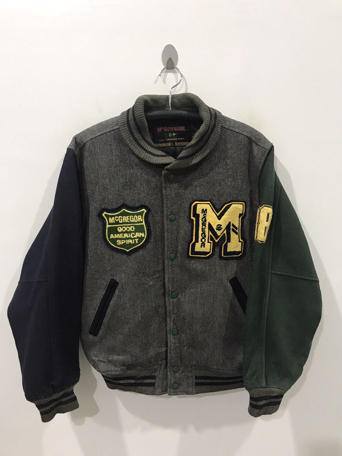 McGregor × Vintage Vintage McGREGOR 3 Tones Varsity Jacket Size US L / EU 52-54 / 3 - 1 Thumbnail