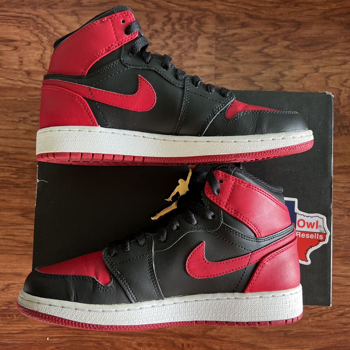 Jordan Brand Air Jordan 1 Retro High OG BG Bred 2013 Size US 5 / EU 37 - 2 Thumbnail