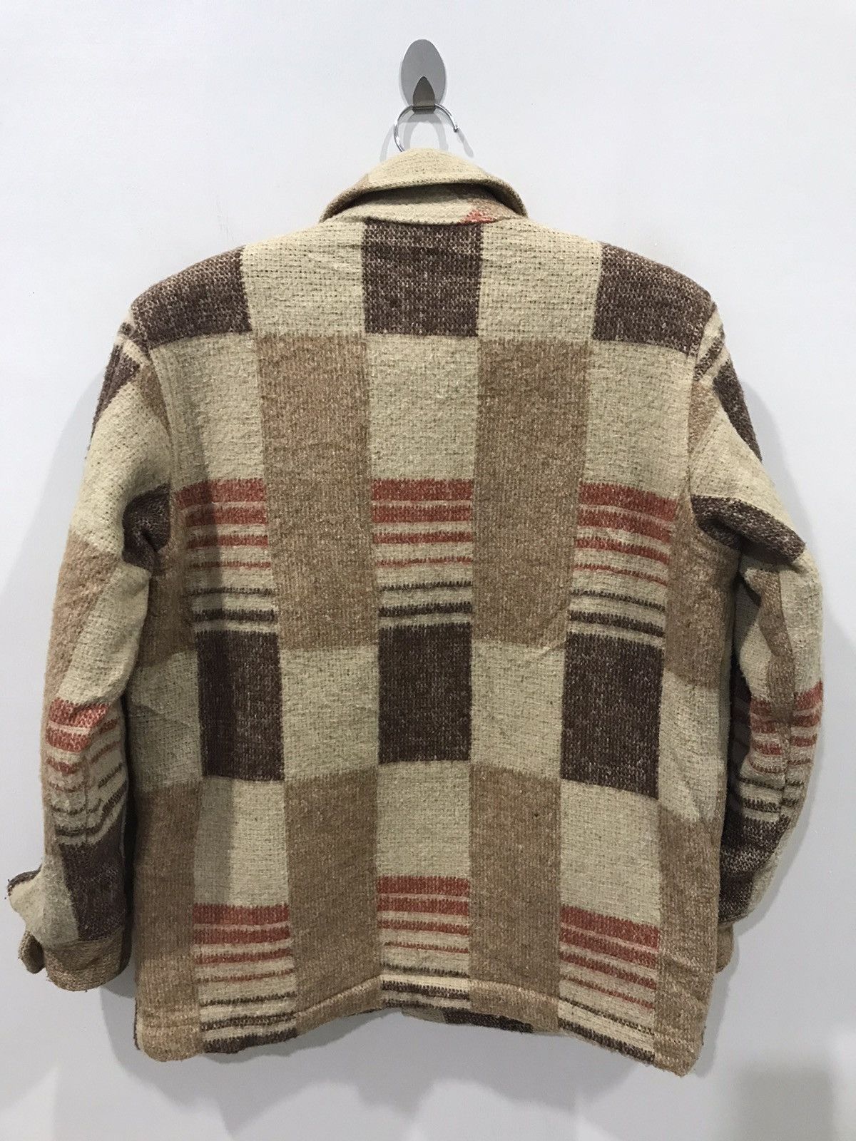 Japanese Brand Vintage Artisanal Motive Geometric Plaid Sturdy Linen Jacket Size US M / EU 48-50 / 2 - 9 Thumbnail
