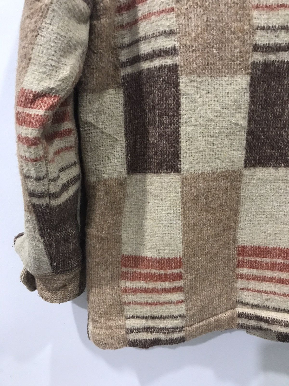 Japanese Brand Vintage Artisanal Motive Geometric Plaid Sturdy Linen Jacket Size US M / EU 48-50 / 2 - 13 Thumbnail