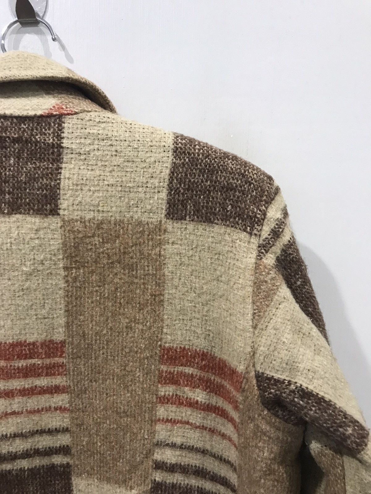 Japanese Brand Vintage Artisanal Motive Geometric Plaid Sturdy Linen Jacket Size US M / EU 48-50 / 2 - 10 Thumbnail